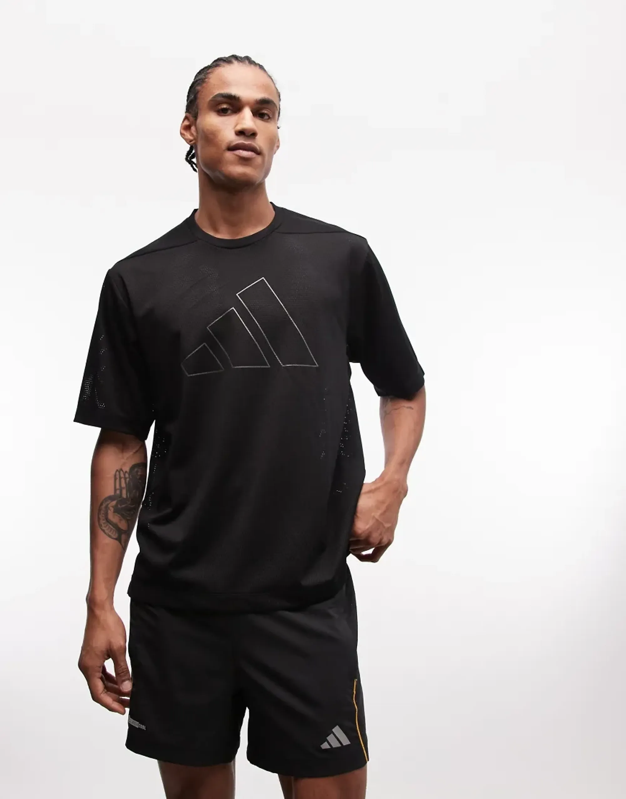 Adidas D4t Power Essentials Workout Mesh Short Sleeve T-shirt