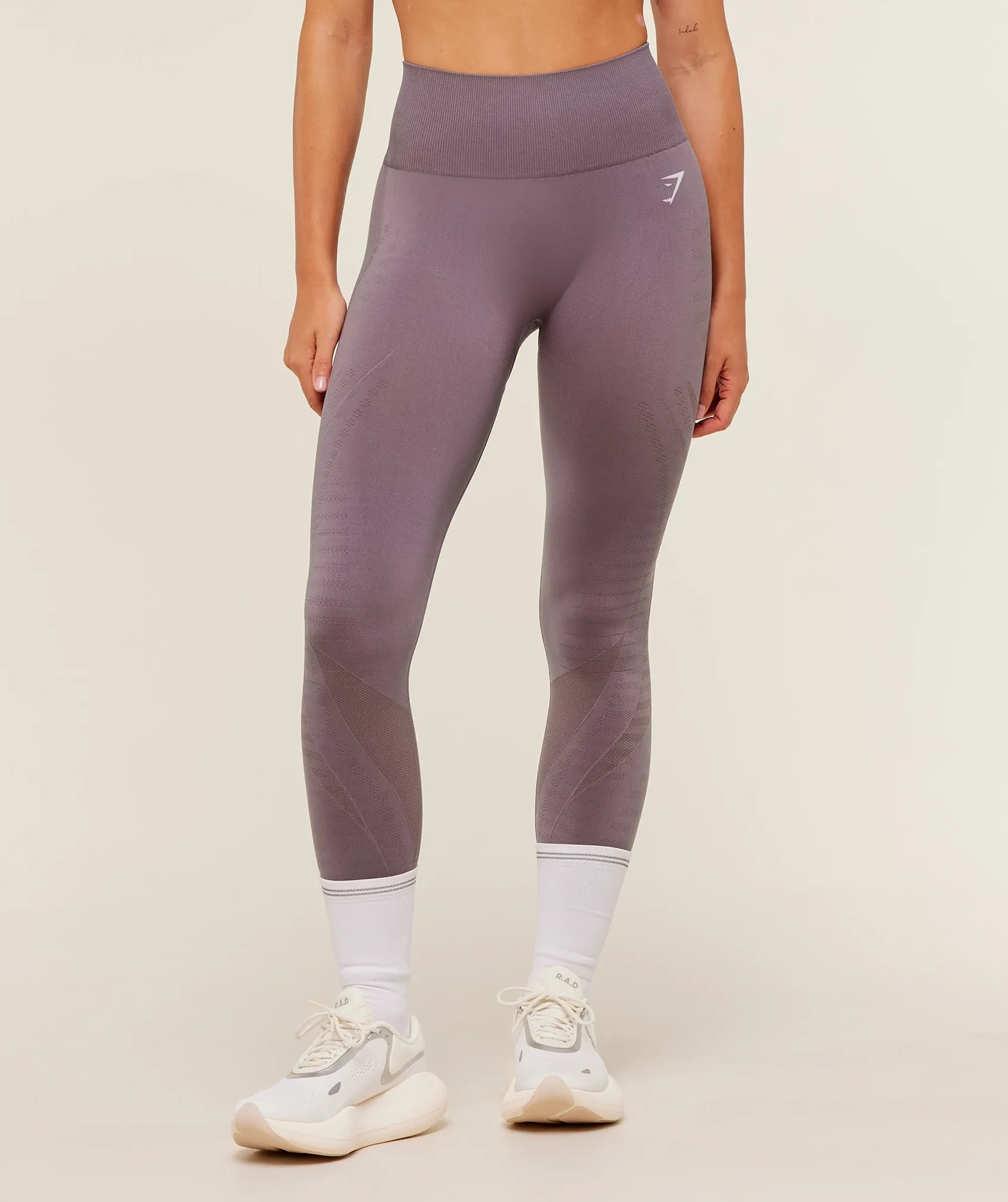 Gymshark Running Seamless Leggings - Dusk Purple/Walnut Mauve