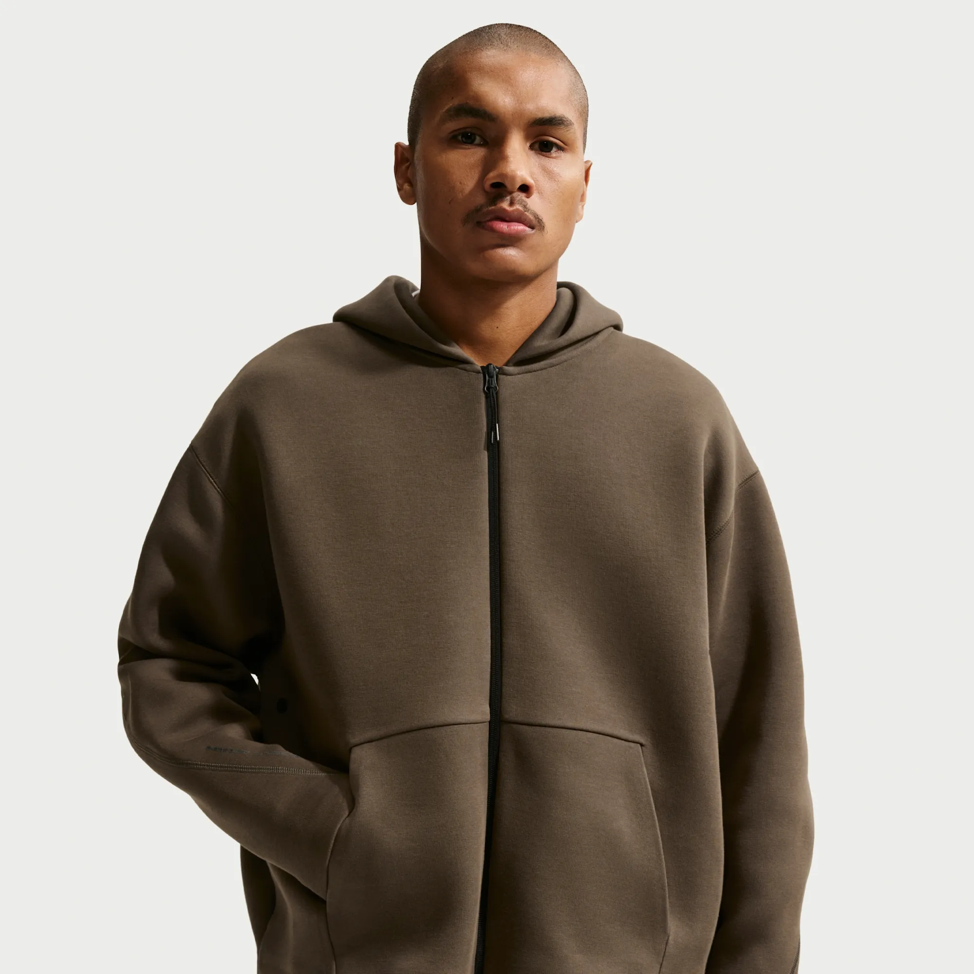 Nike Tech Men's Fleece Full-Zip Hoodie - Brown - Fleece