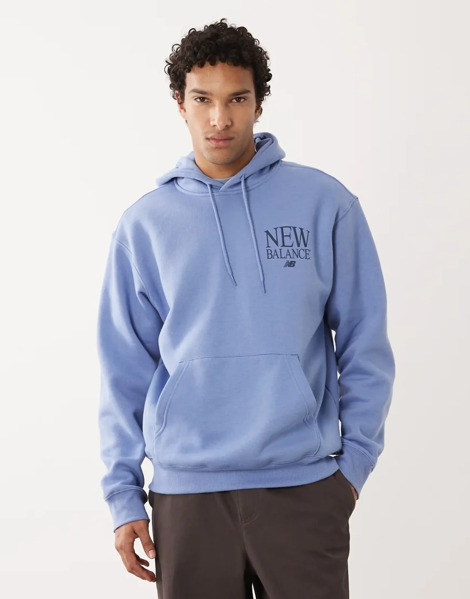 New Balance Reimagined Fleece Hoodie In Blue