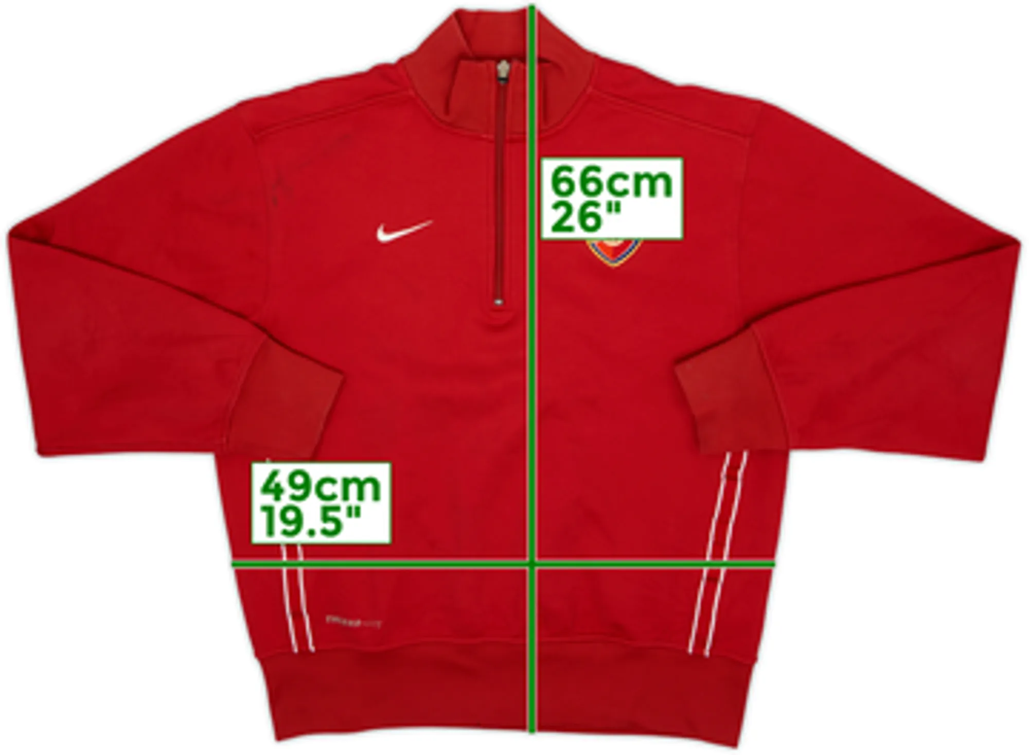 2010-11 Arsenal Nike 1/4 Zip Drill Top - 7/10 - (S)