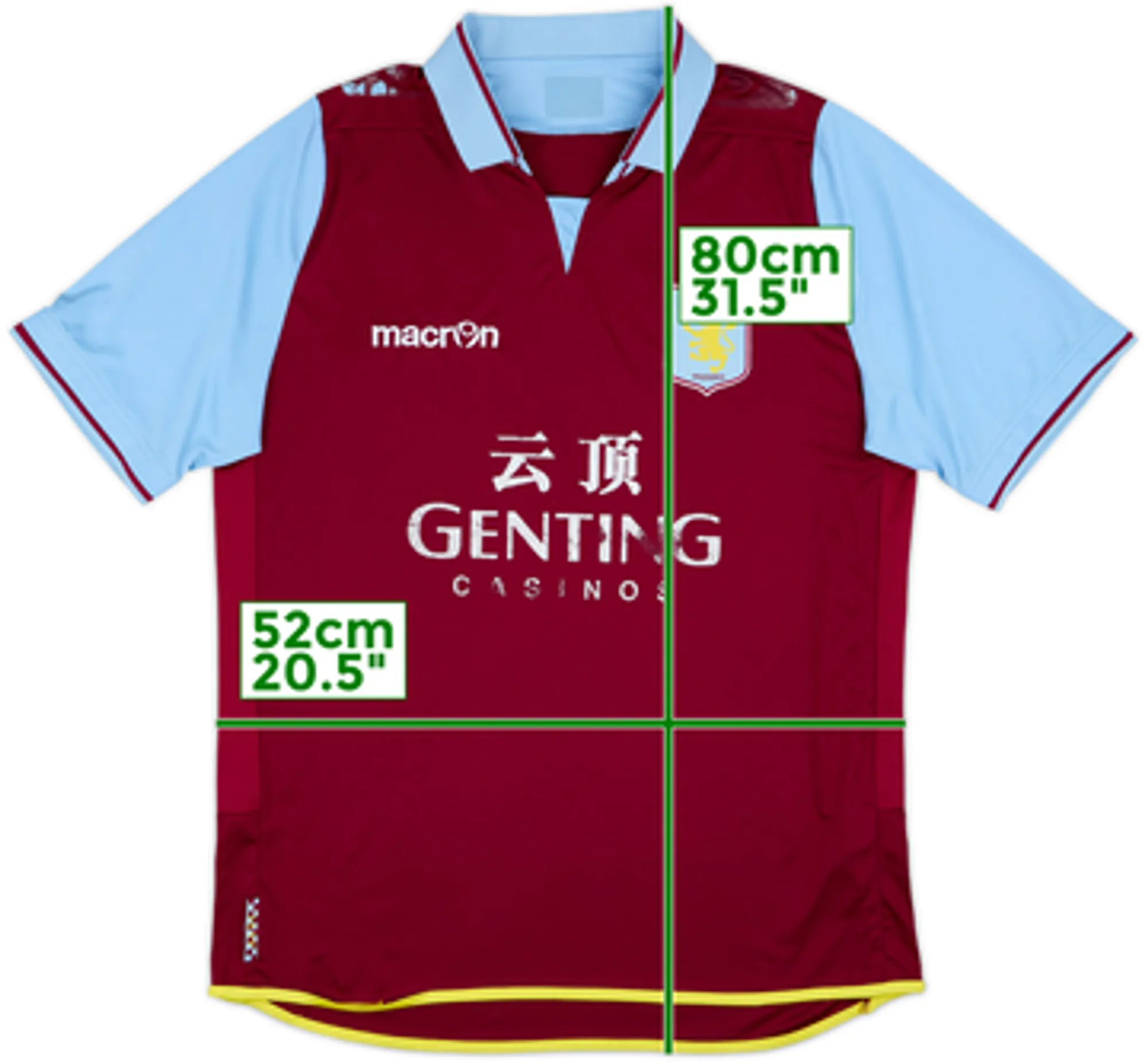 2012-13 Aston Villa Home Shirt - 3/10 - (L)