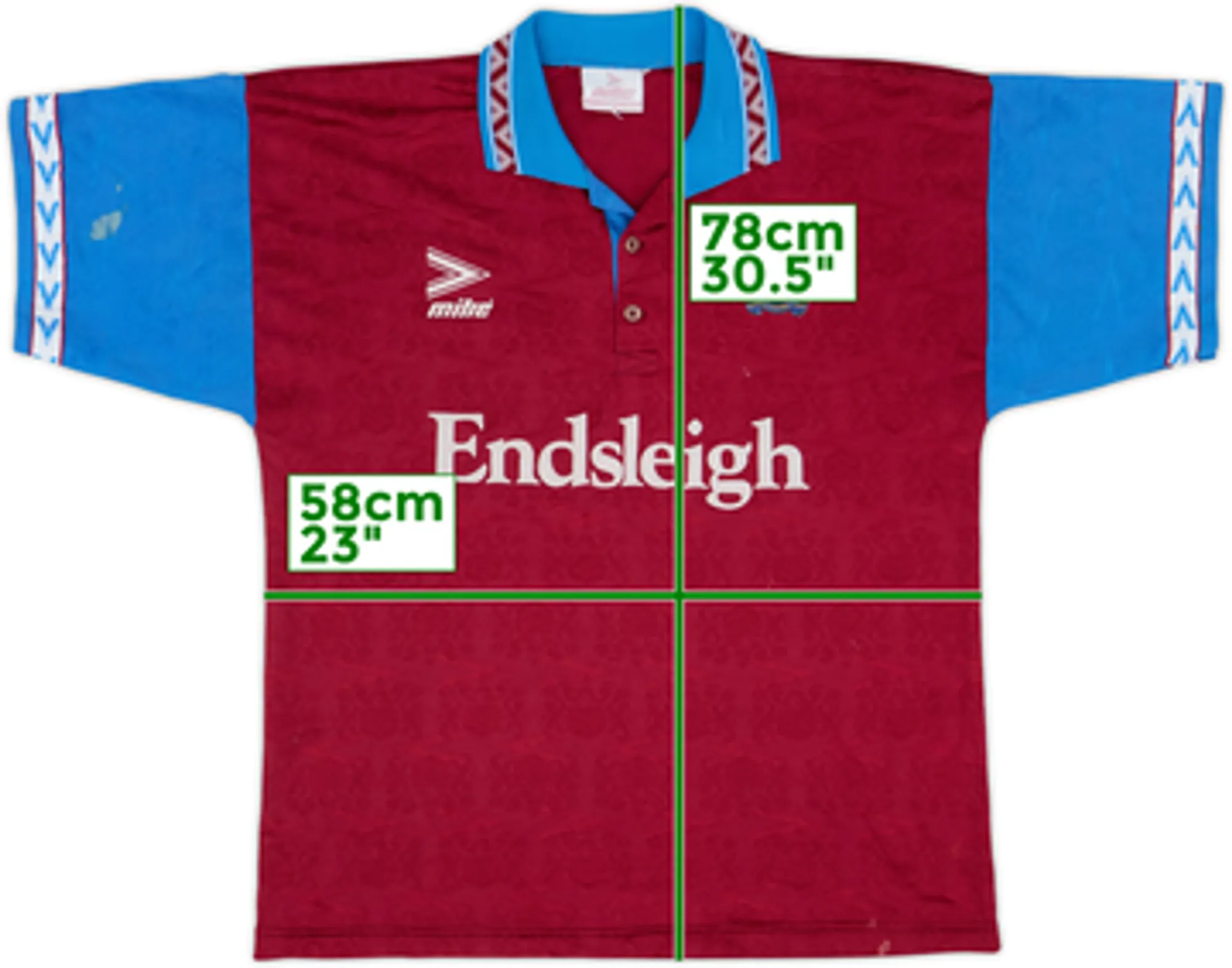 1993-95 Burnley Home Shirt - 5/10 - (XL)