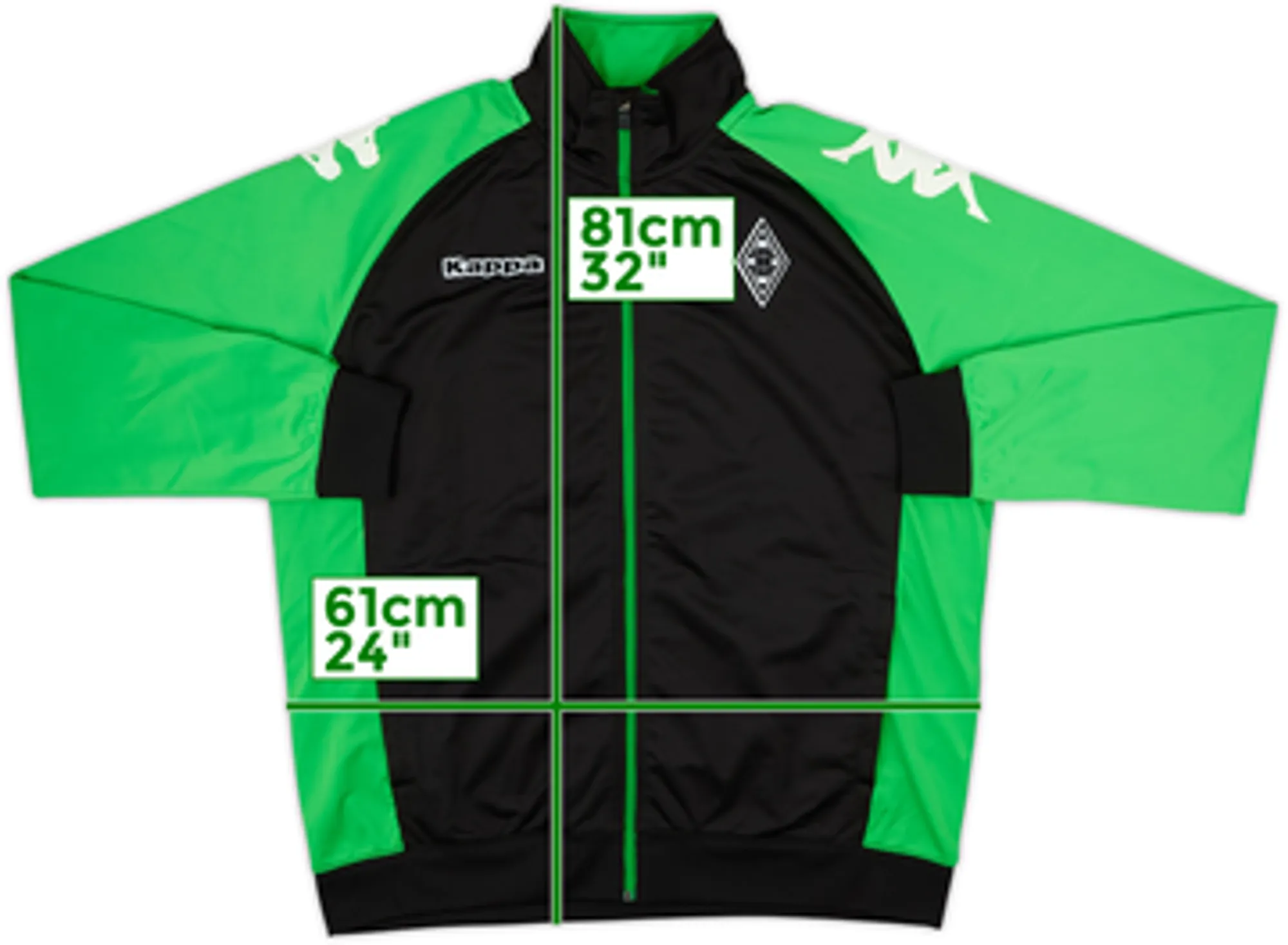 2014-16 Borussia Monchengladbach Kappa Track Jacket - 7/10 - (XXL)