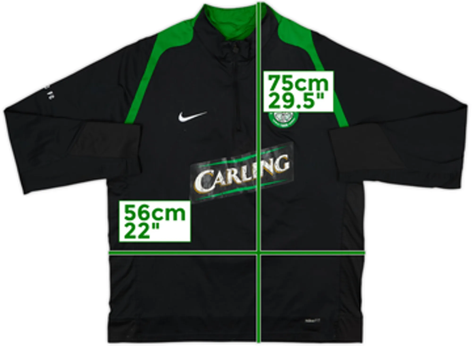2007-08 Celtic Nike 1/4 Zip Drill Top - 5/10 - (L)