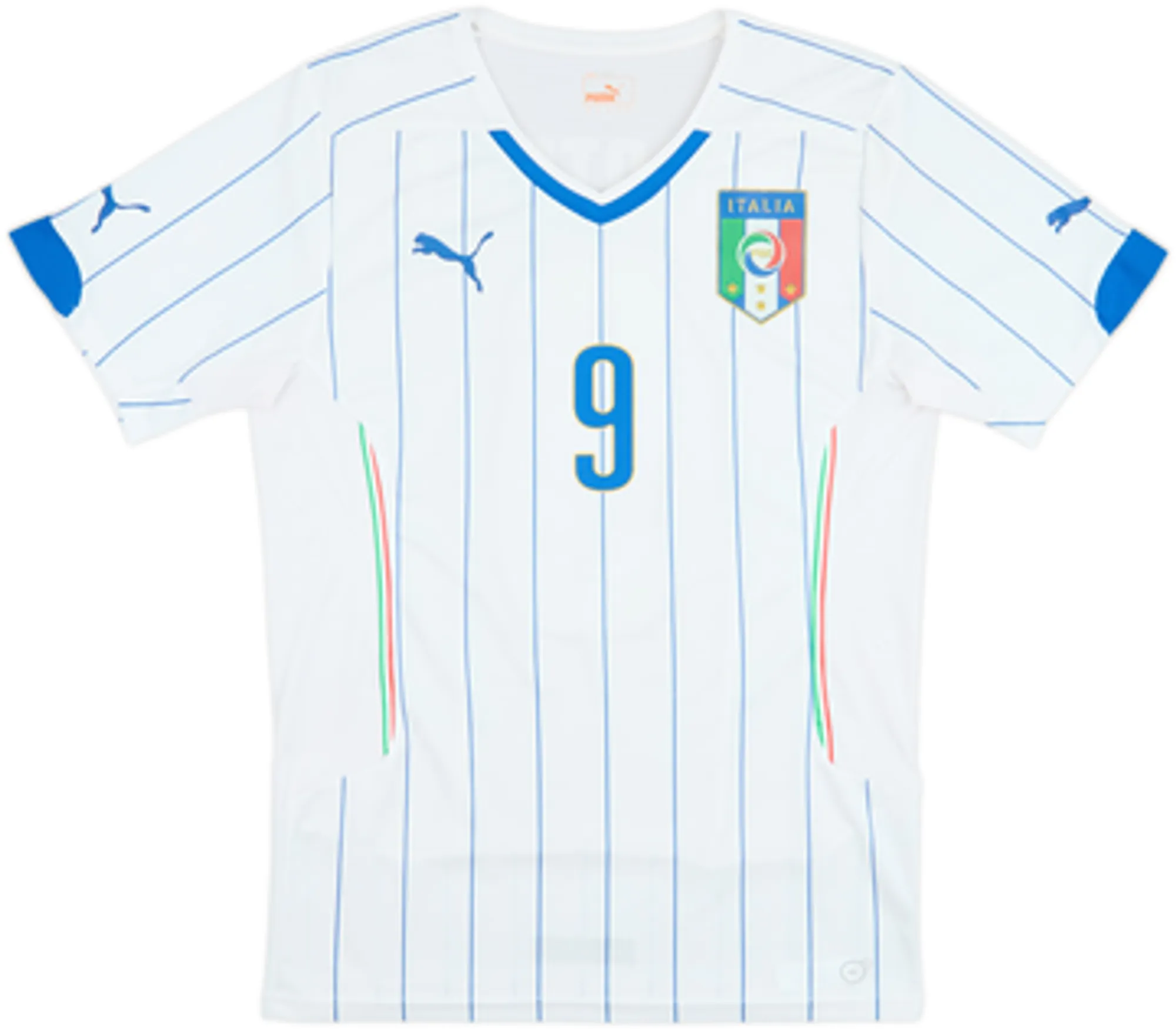 2014-15 Italy Authentic Away Shirt Balotelli #9 - 9/10 - (M)