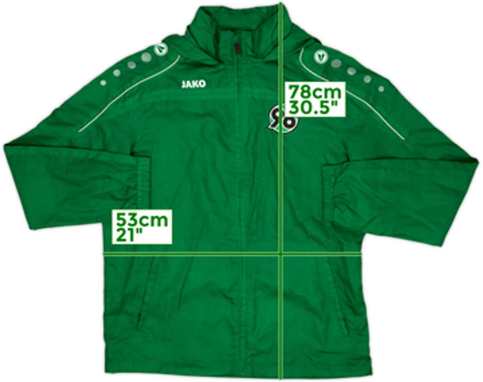 2015-16 Hannover 96 Jako Hooded Track Jacket - 5/10 - (S)