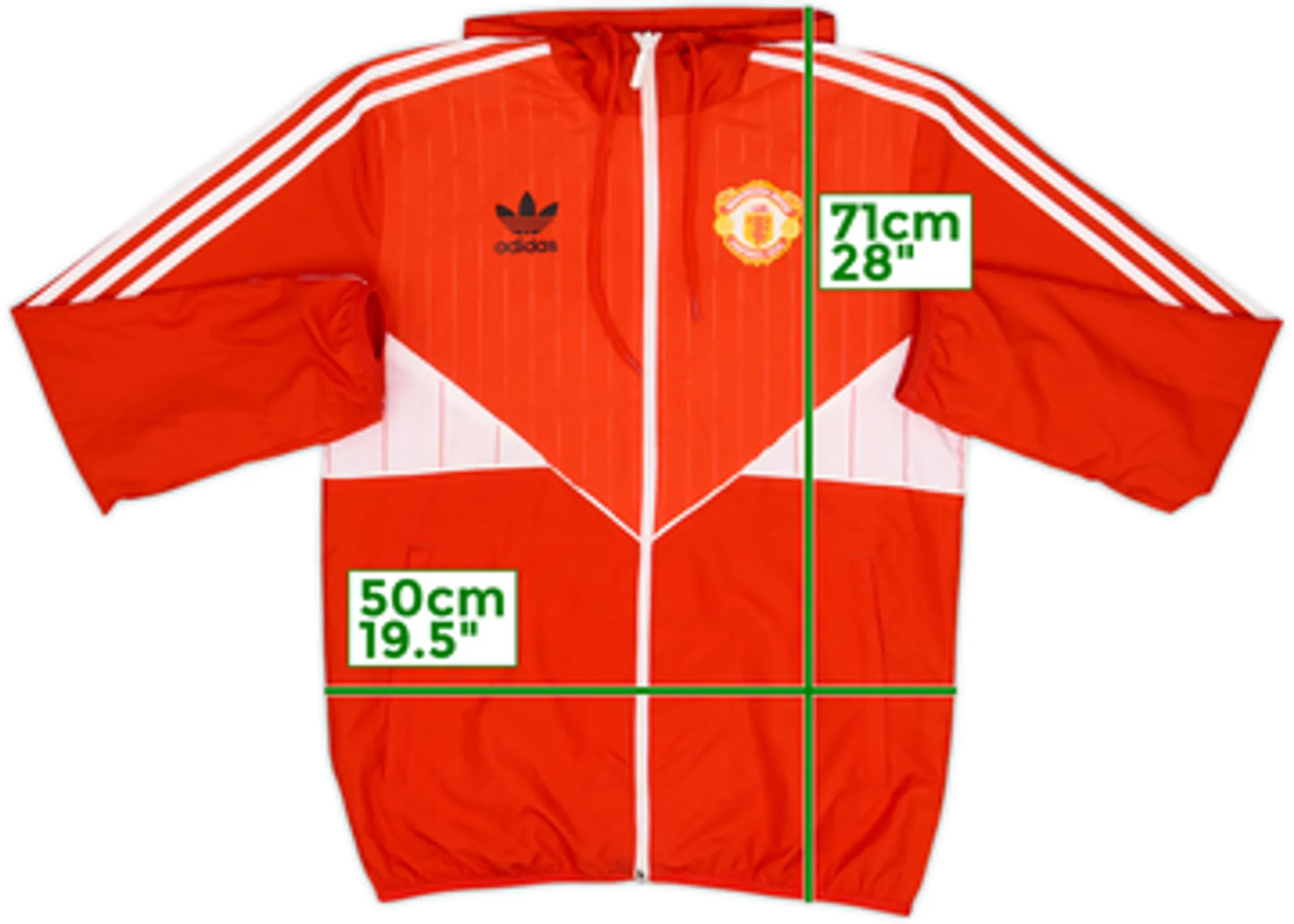 2016-17 Manchester United adidas Originals Hooded Track Jacket - 7/10 - (XS)