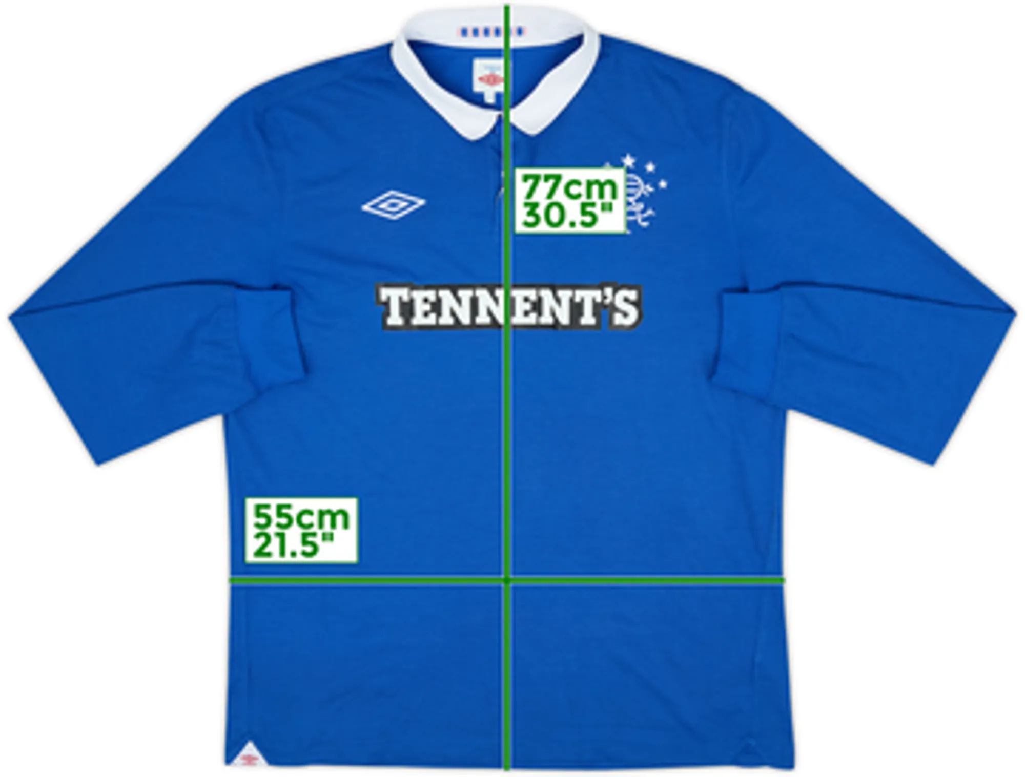 2010-11 Rangers Home L/S Shirt - 8/10 - (XL)
