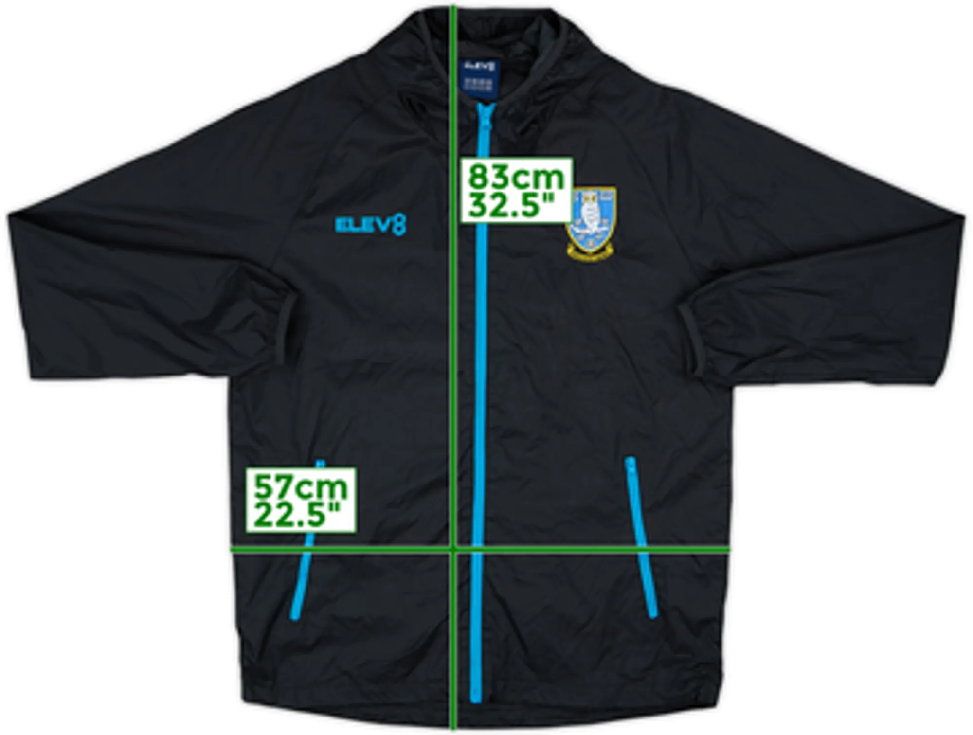 2017-18 Sheffield Wednesday Elev8 Hooded Rain Jacket - 10/10 - (L)