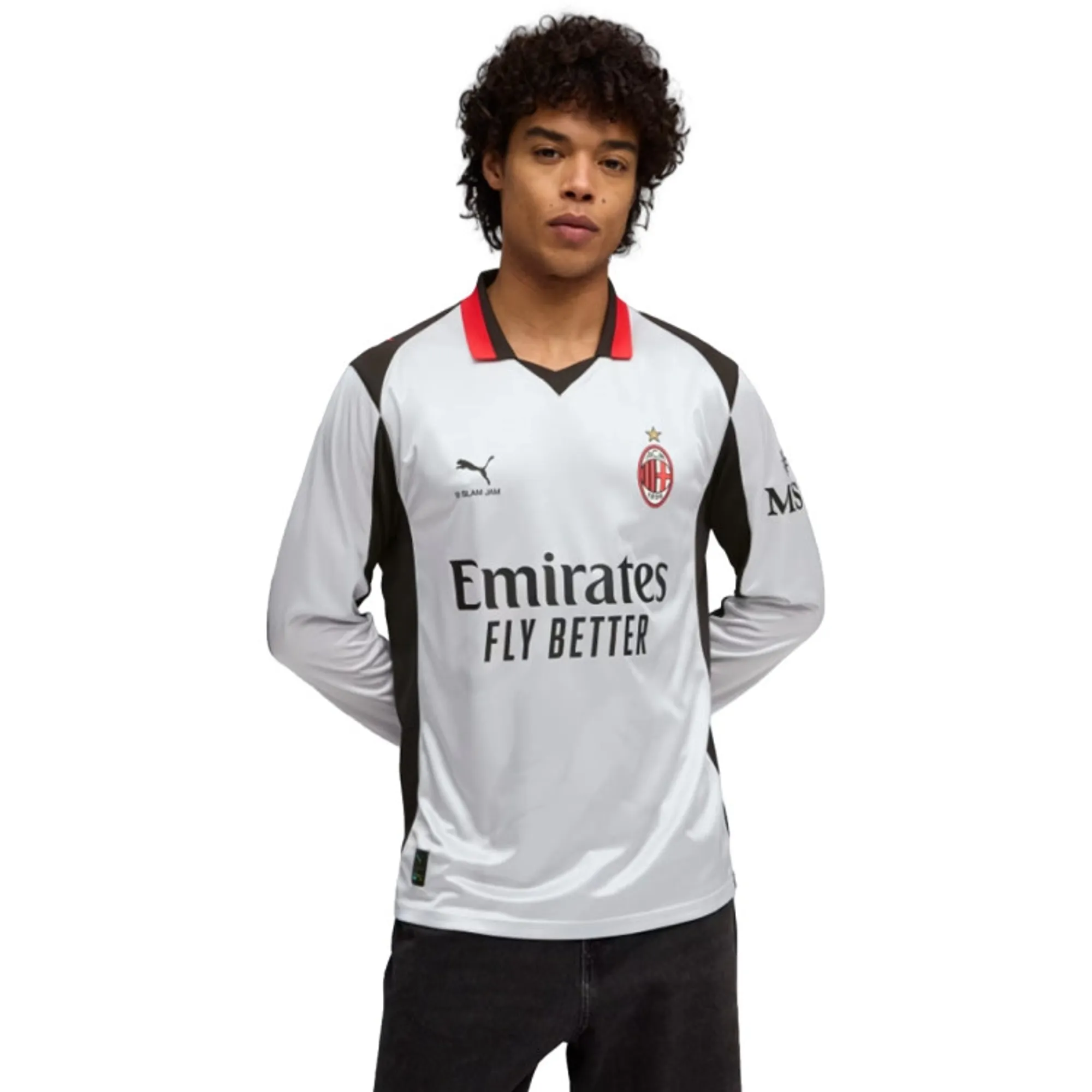 PUMA AC Milan x Slam Jam Long sleeve Jersey in Gray | Size 3XL