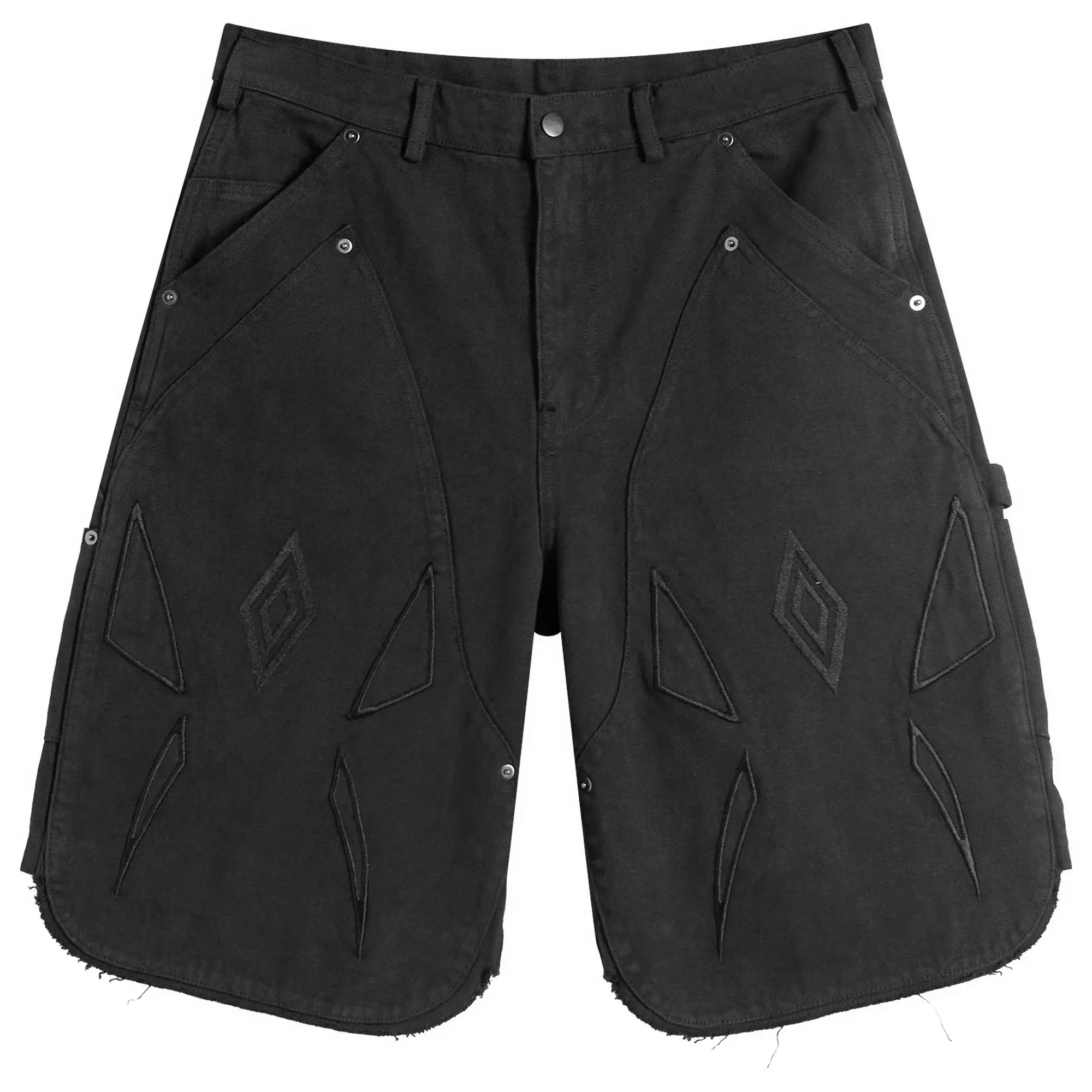 Umbro by Slam Jam Men's Shinguard Canvas Short Carbon Black