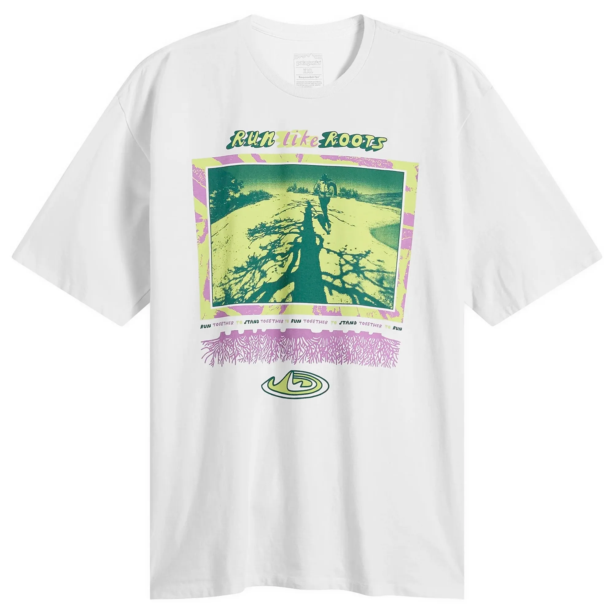 Patagonia Men's Run Like Roots Responsibili-Tee White