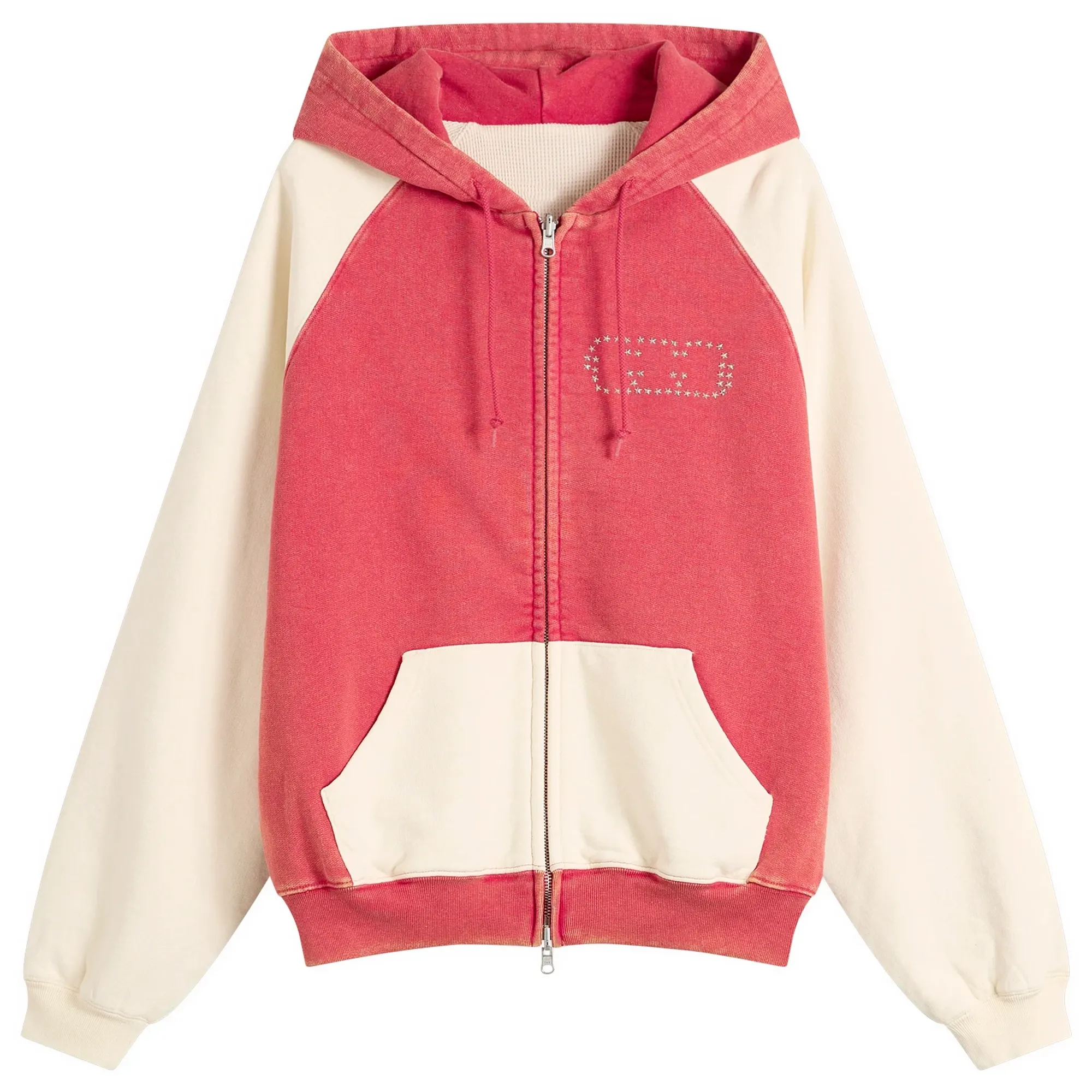 TTT MSW Women's Fade Damage Zip Up Hoodie Red