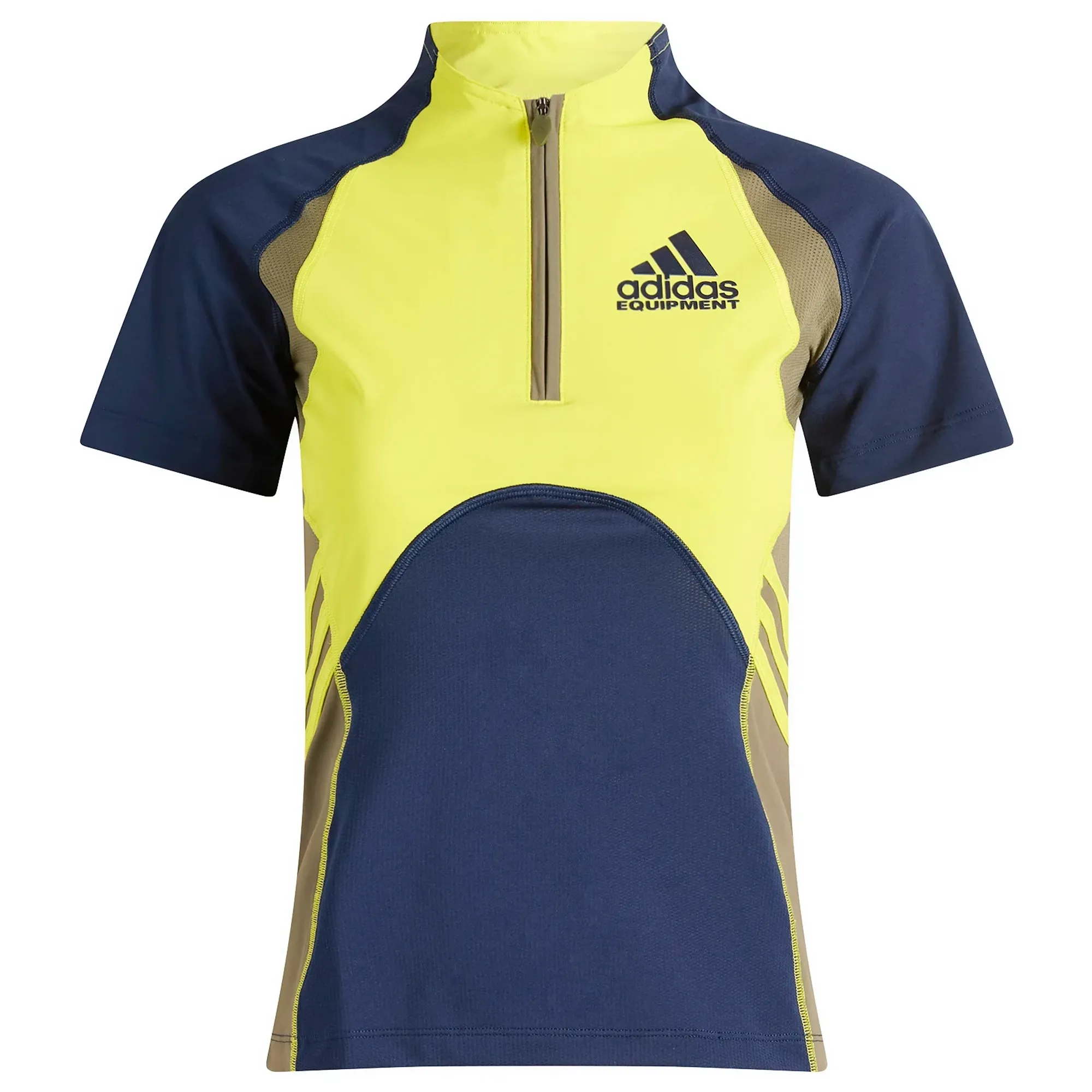Adidas Women's EQT Tight Sports Top Night Indigo/Acid Yellow/Olive Strata