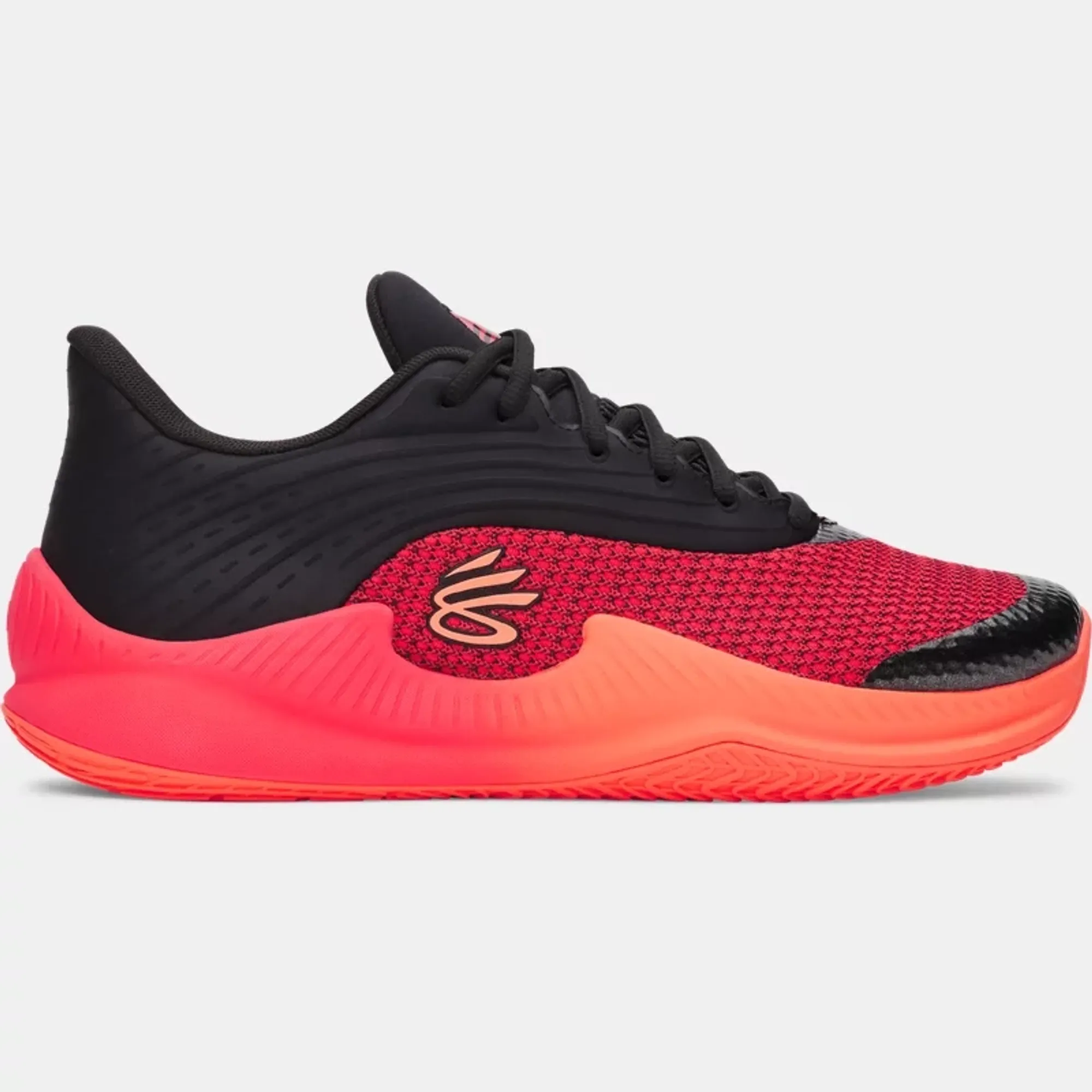 Curry Splash '26 Unisex Basketball Shoes Black / Electric Tangerine / Racer Red 9.5