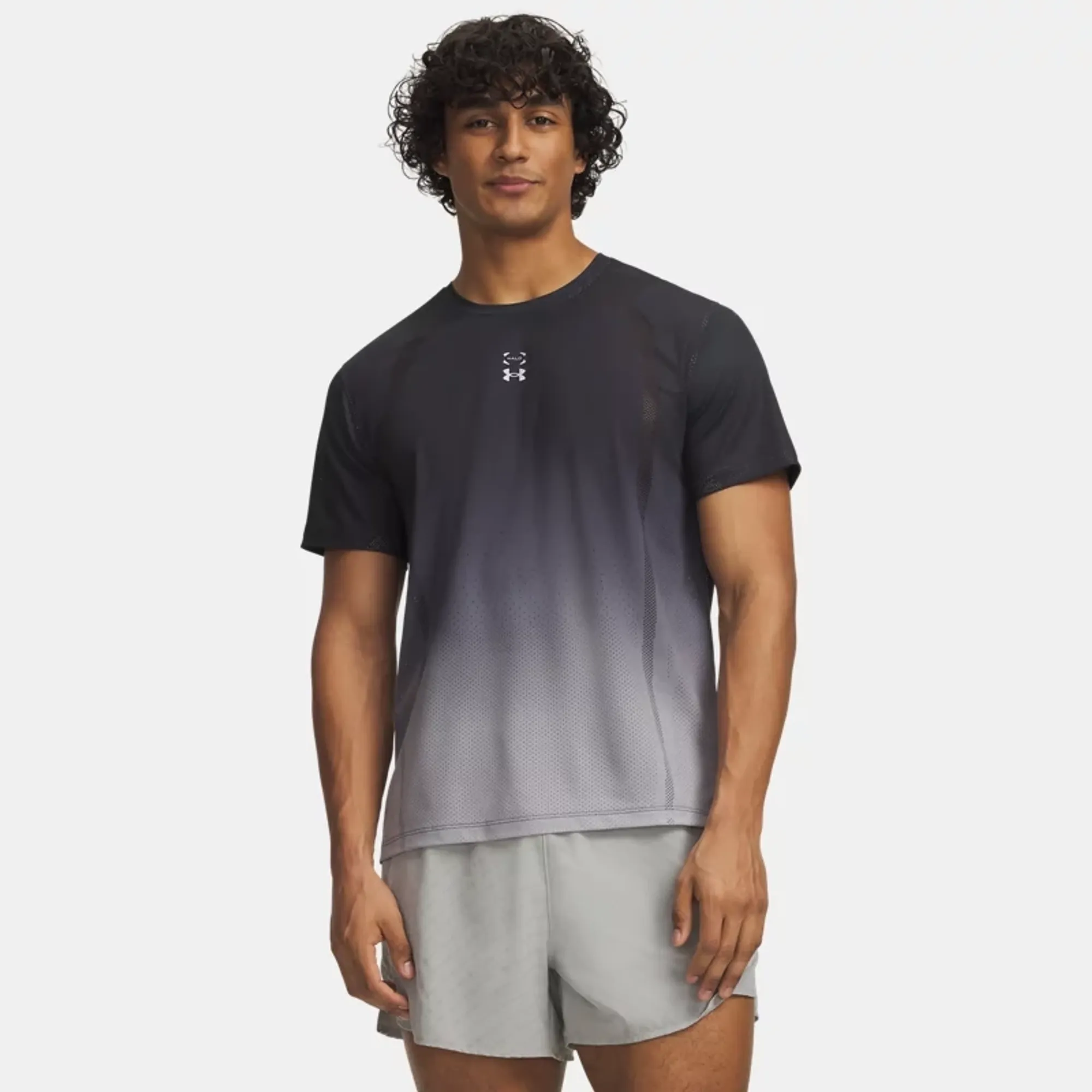 Under Armour  Halo Run Men's Short Sleeve Anthracite / Reflective L
