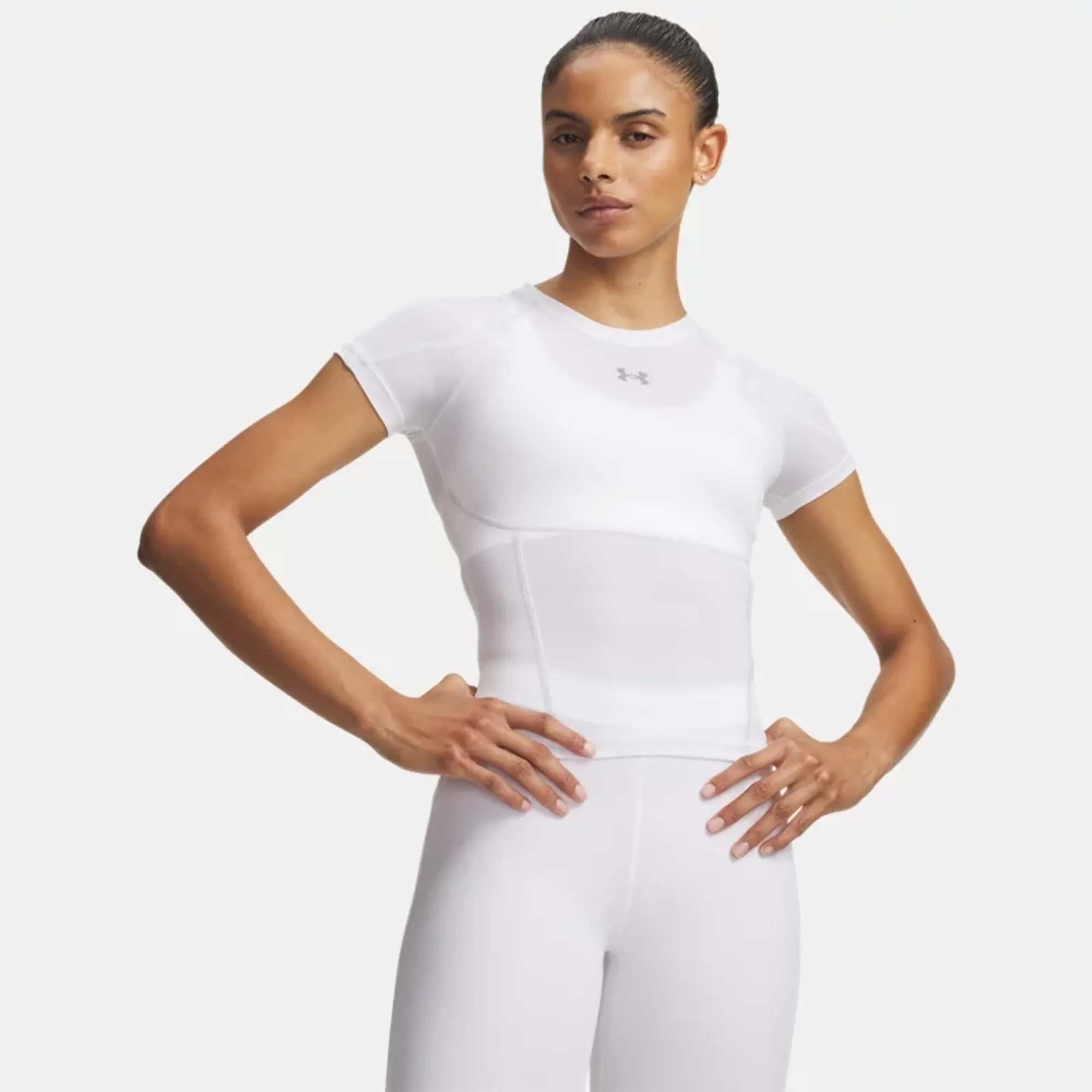 HeatGear® Elite Women's Short Sleeve White / Reflective L