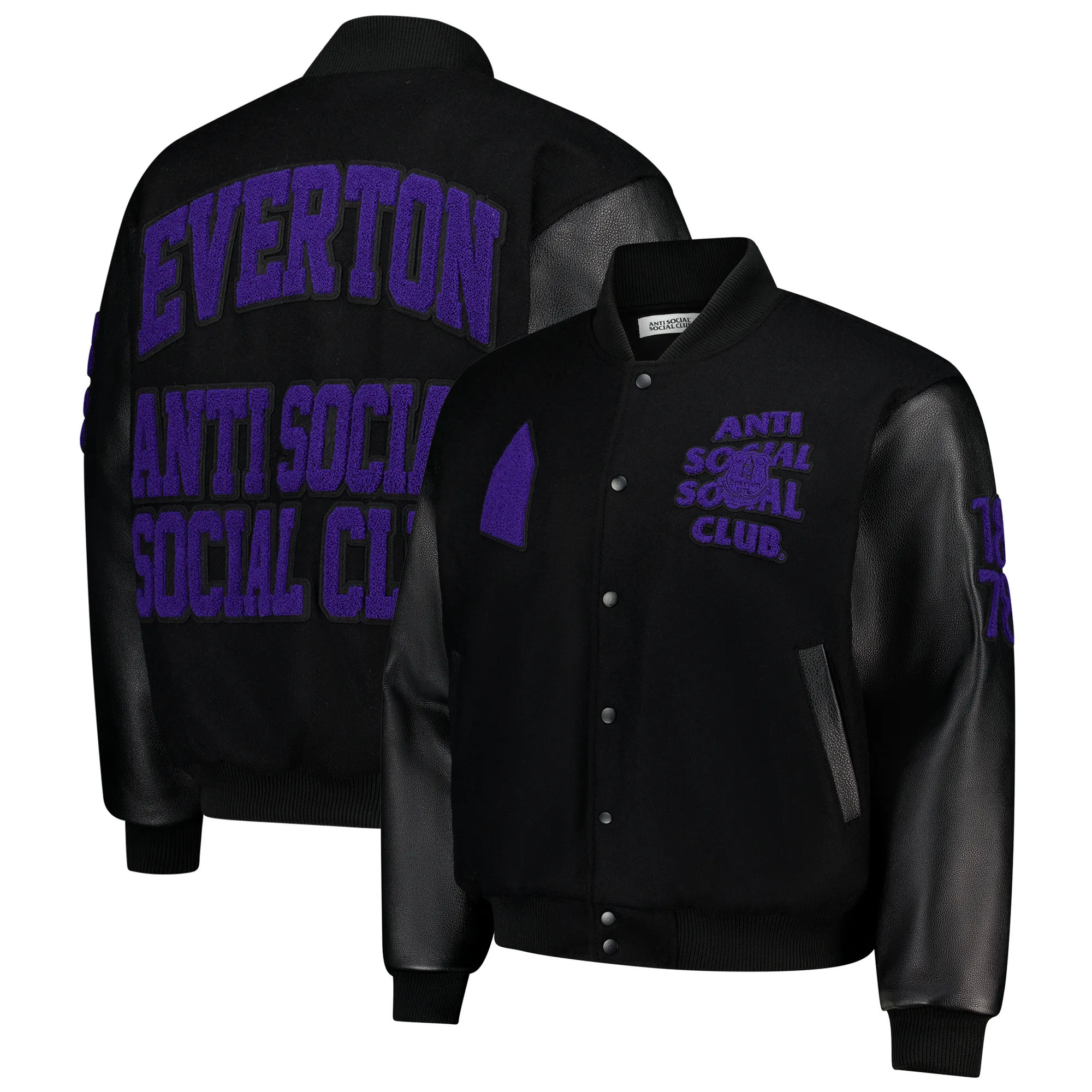Everton x ASSC Evertonian Varsity Jacket - Black
