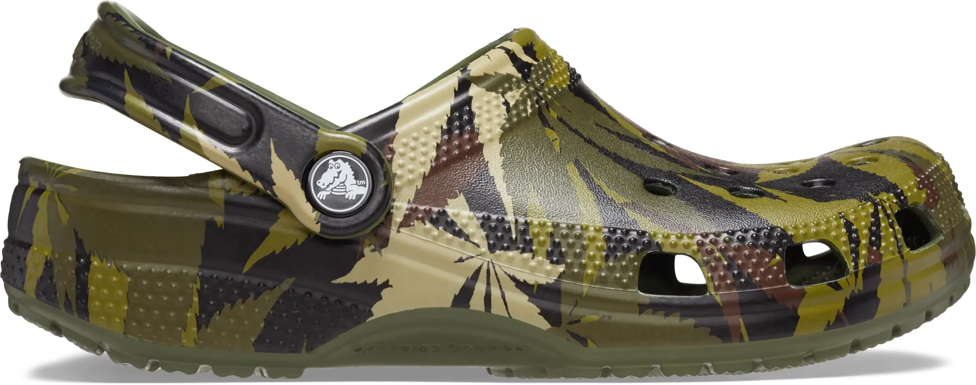 Crocs | Unisex | Classic Hemp Camo | Clogs | Army Green / Multi | W4/M3