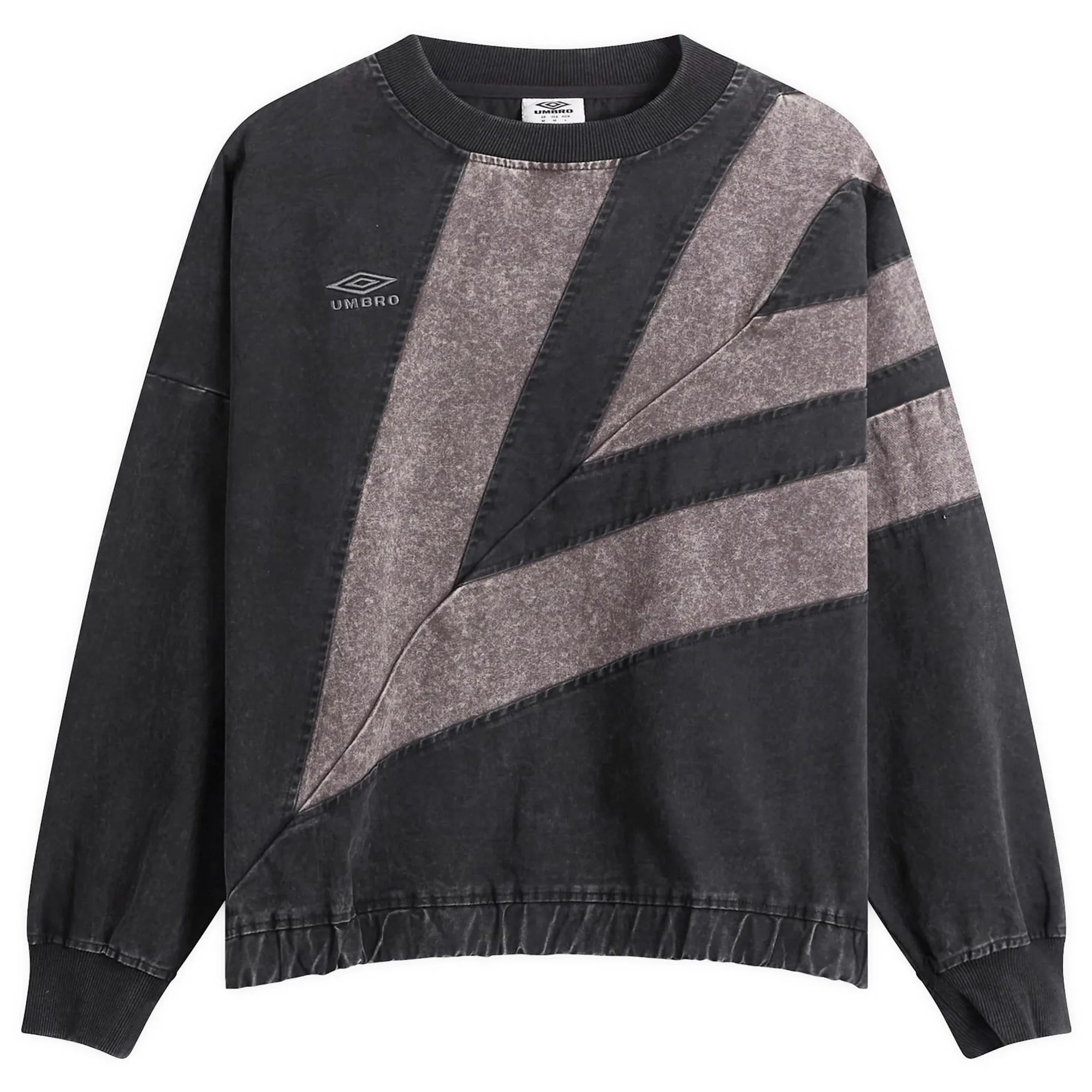 Umbro Men's Washed Diamond Drill Sweat Black/Volcanic Ash