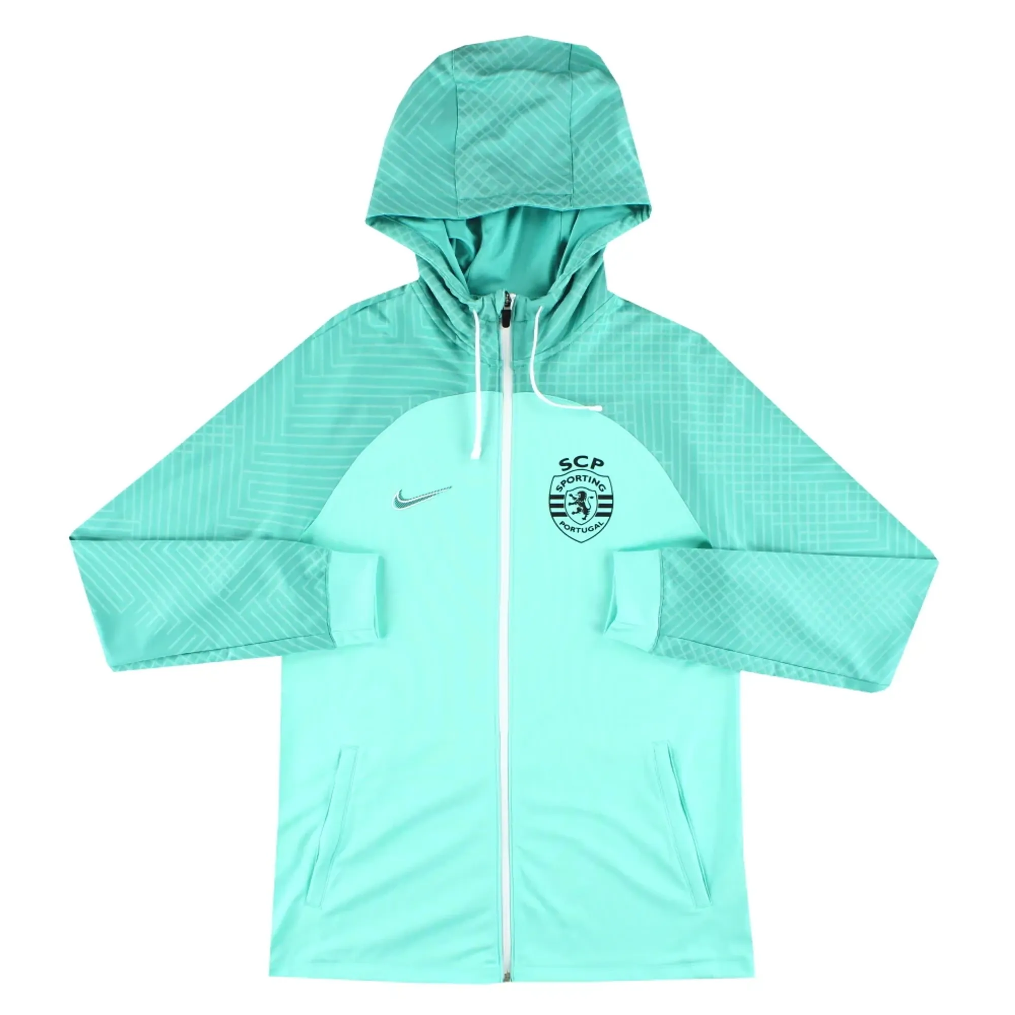 2022-23 Sporting Lisbon Nike Hooded Track Jacket *Mint* M - Sporting Lisbon / Mint 