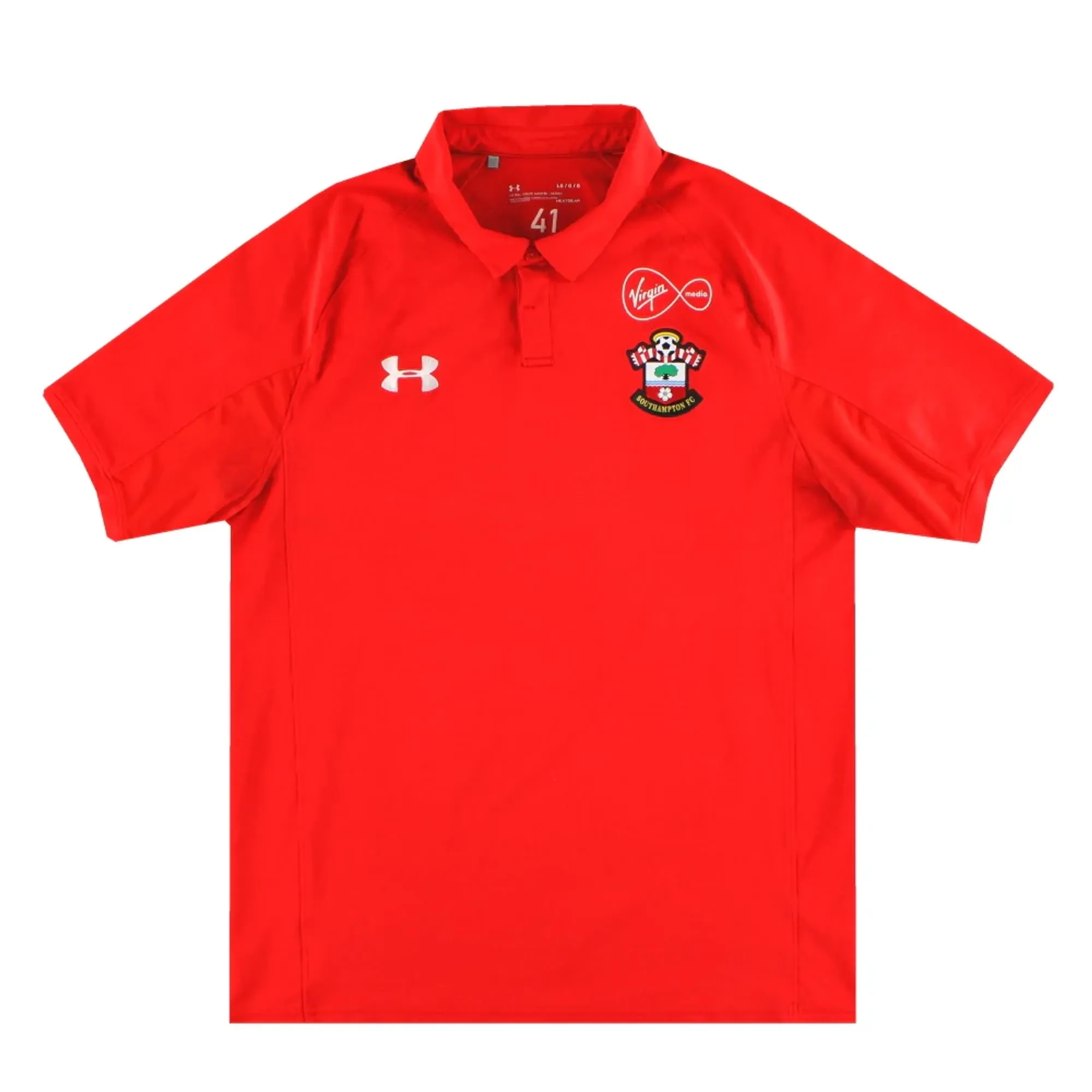 2018-19 Southampton Under Armour Player Issue Polo Shirt #41 L - Southampton / Excellent 