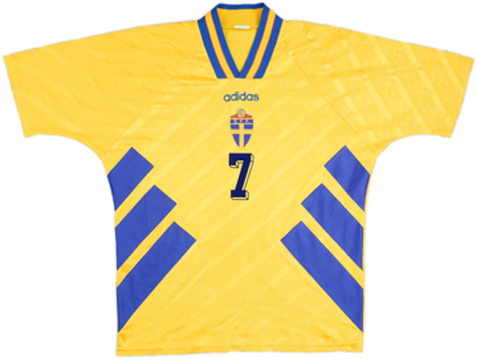 1994-96 Sweden Home Shirt Larsson #7 - 6/10 - (XL)