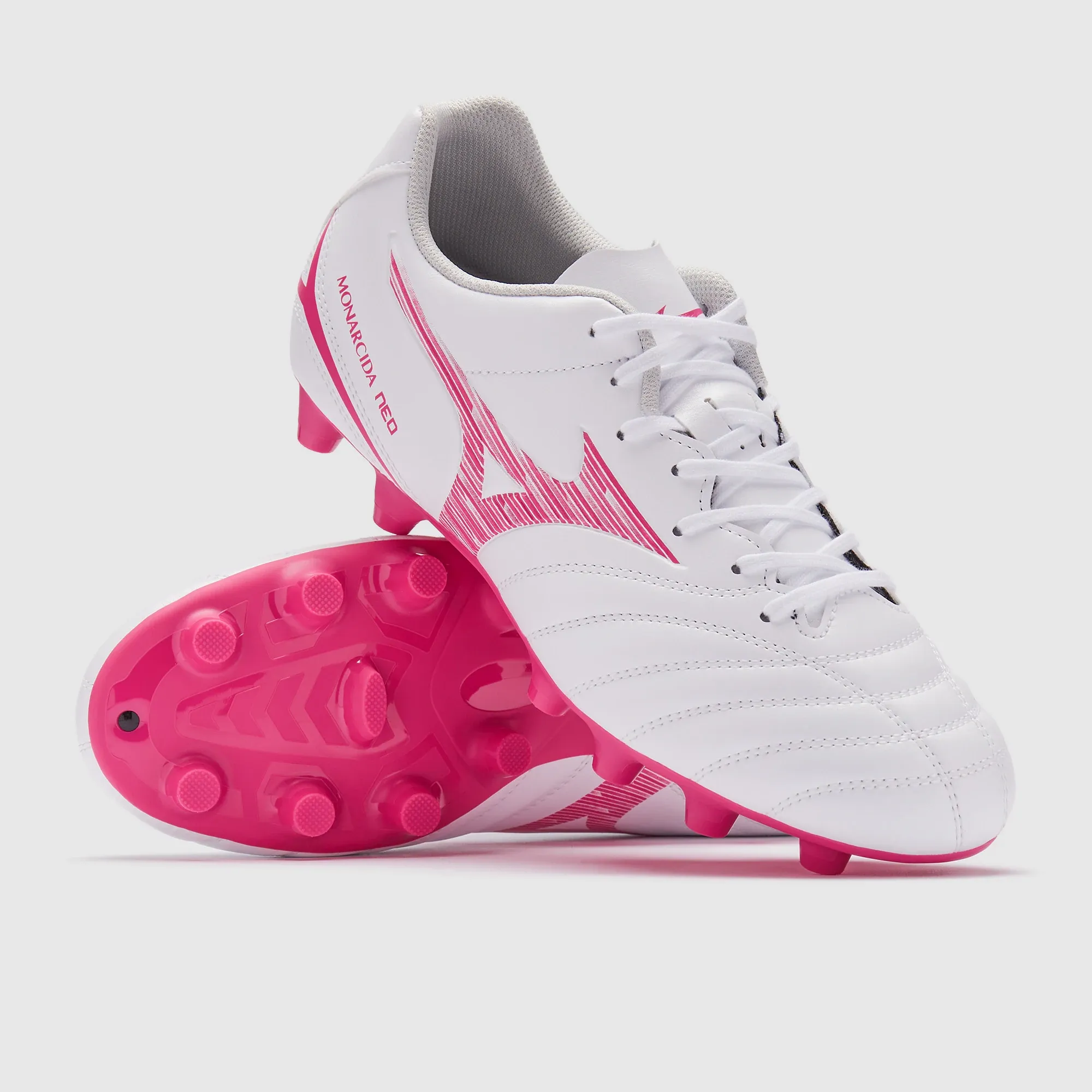 Mizuno Monarcida Neo III Select FG White Fuschia Purple
