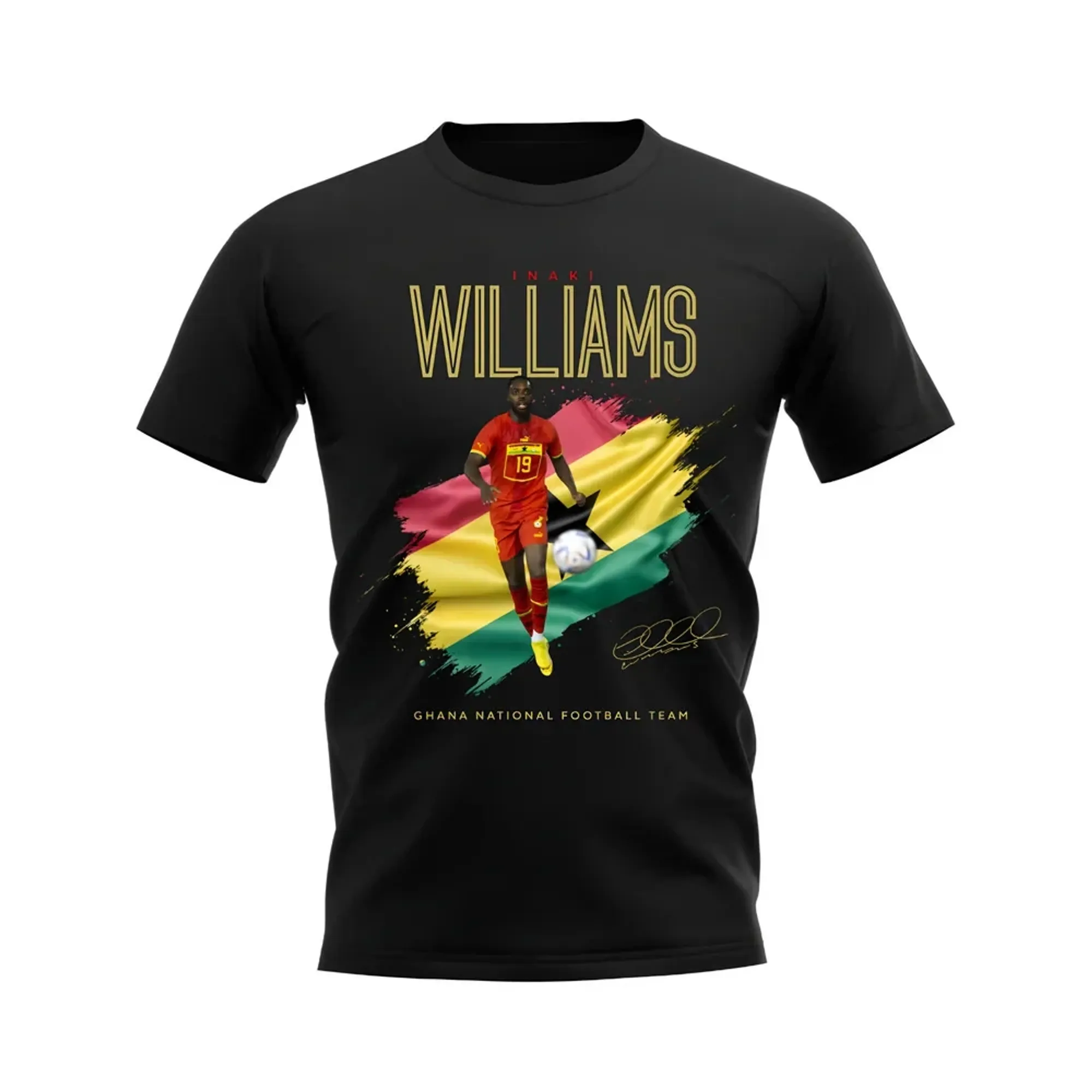 Inaki Williams Ghana T-shirt  (Black)