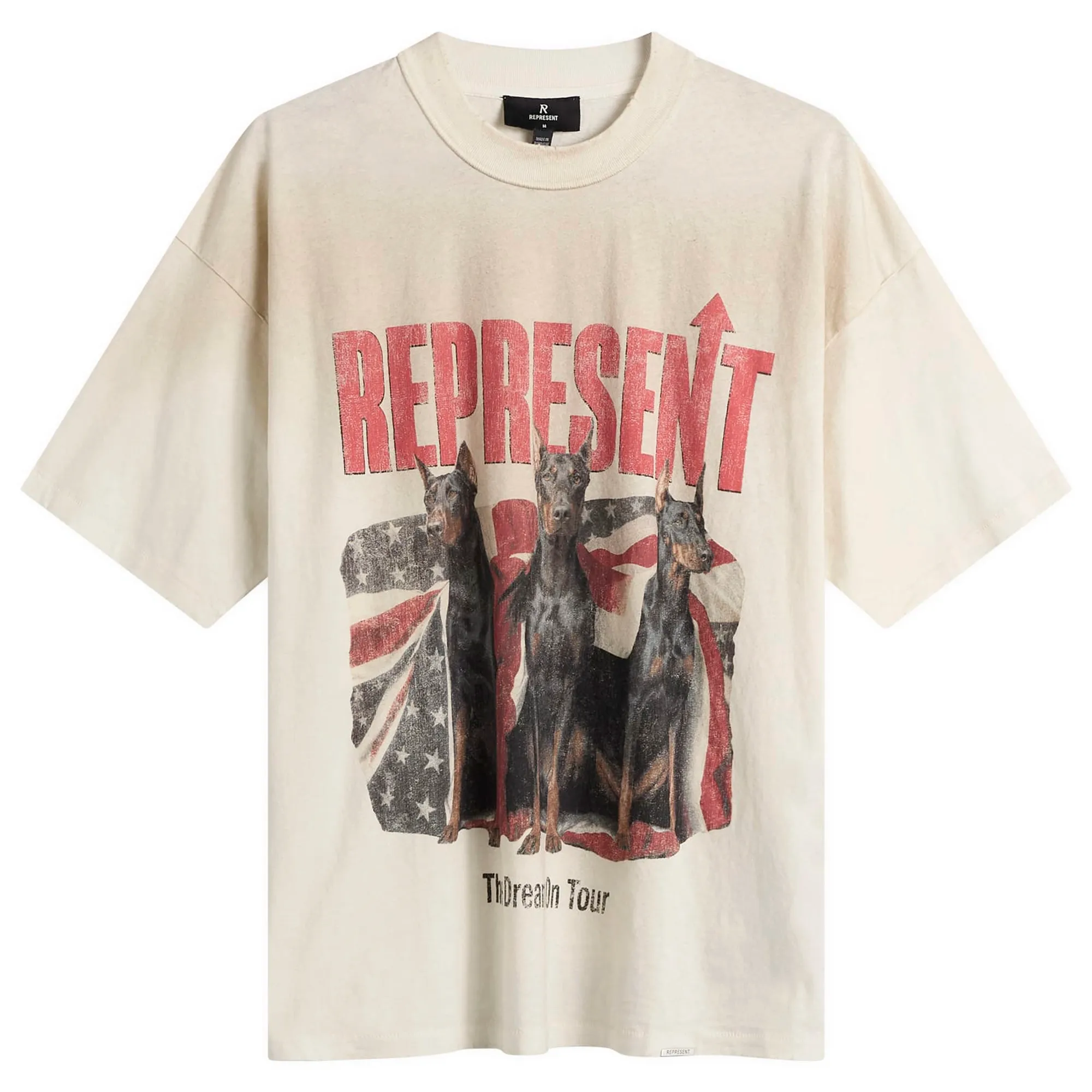 Represent Men's The American Dream On Tour T-Shirt Washed Ecru