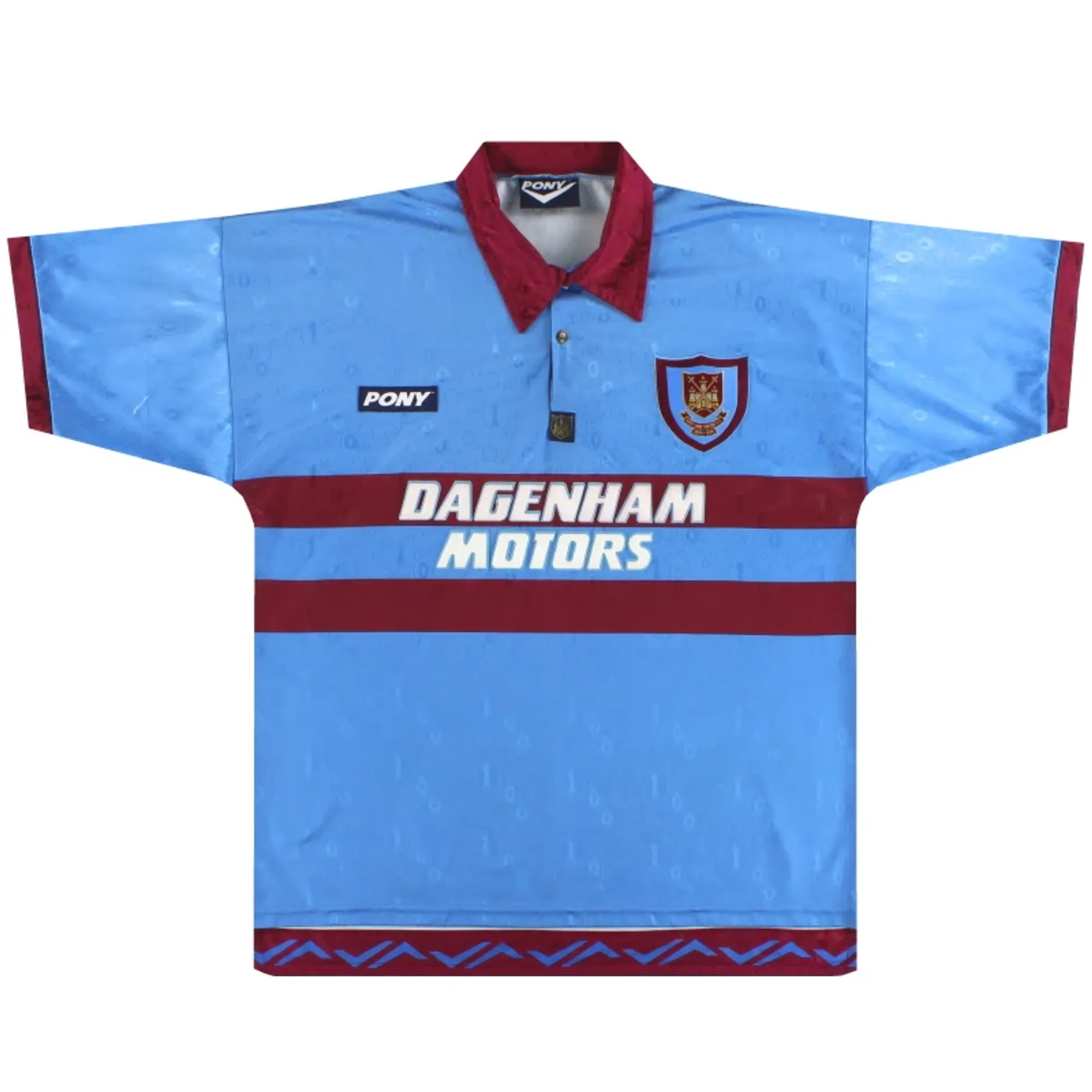 1995-97 West Ham Pony Away Shirt M - West Ham / Excellent 
