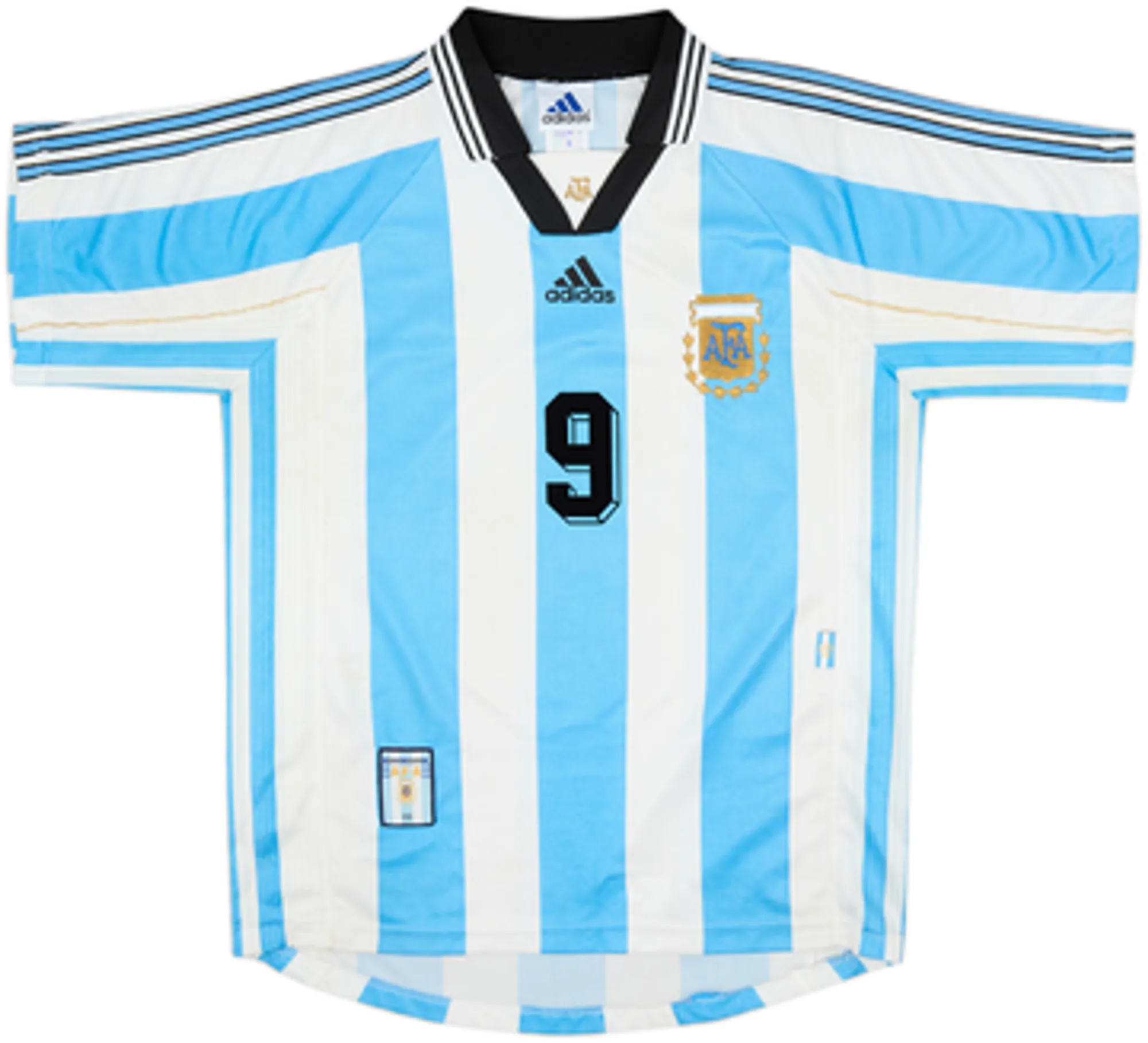 1998-99 Argentina Home Shirt Batistuta #9 - 7/10 - (S)