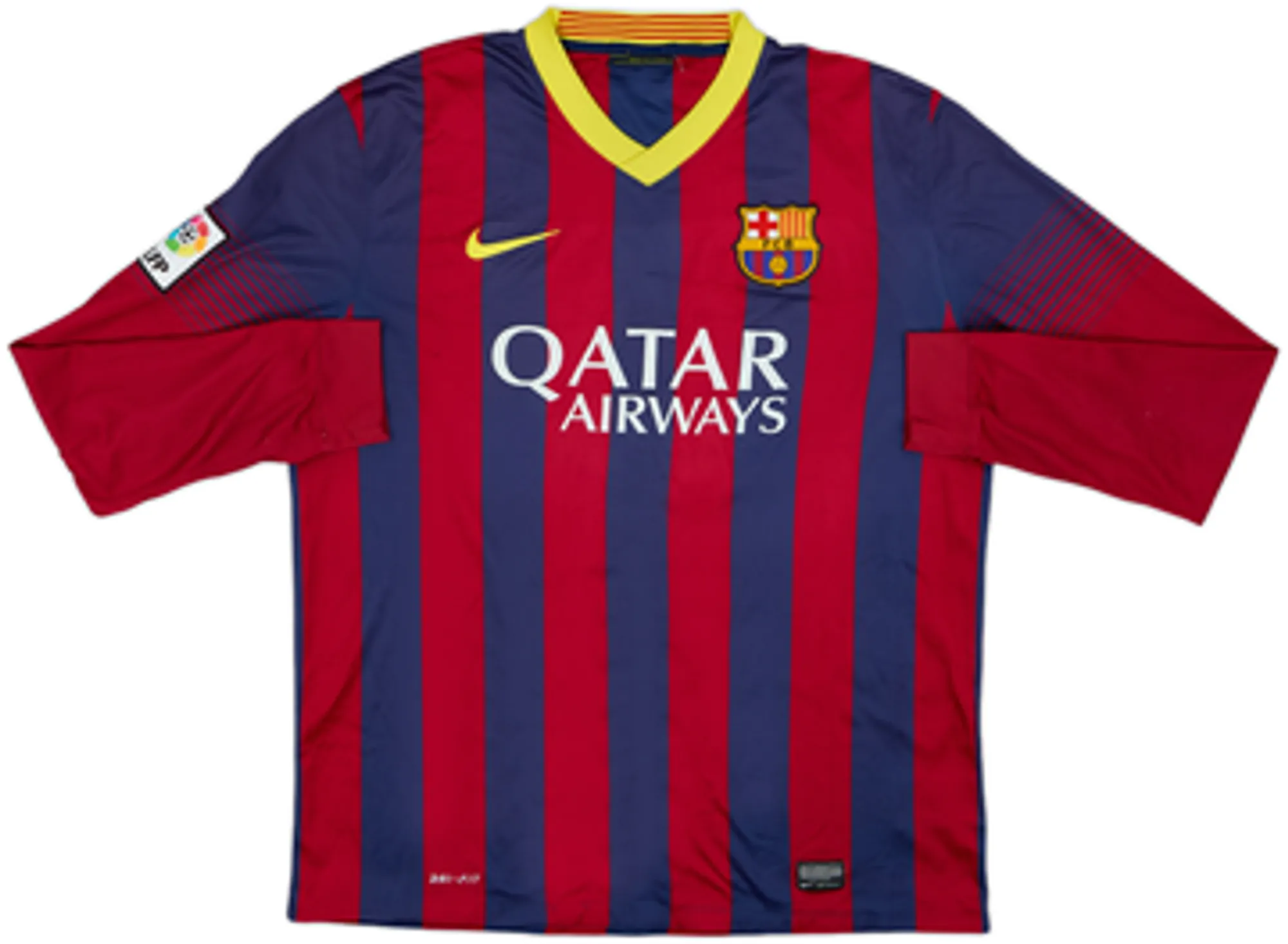 2013-14 Barcelona Home L/S Shirt Messi #10 - 5/10 - (L)