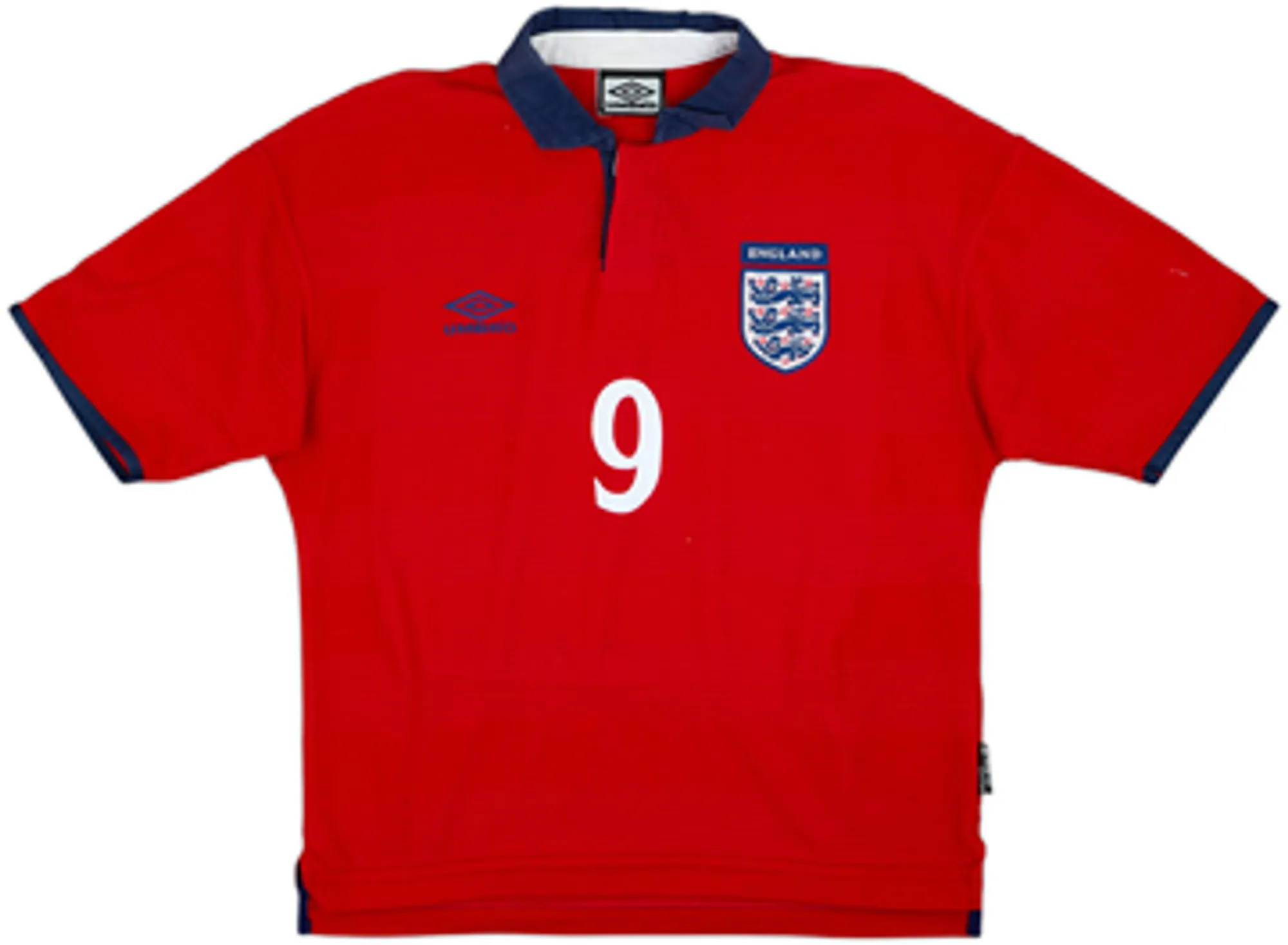 1999-01 England Away Shirt Shearer #9 - 8/10 - (Y)