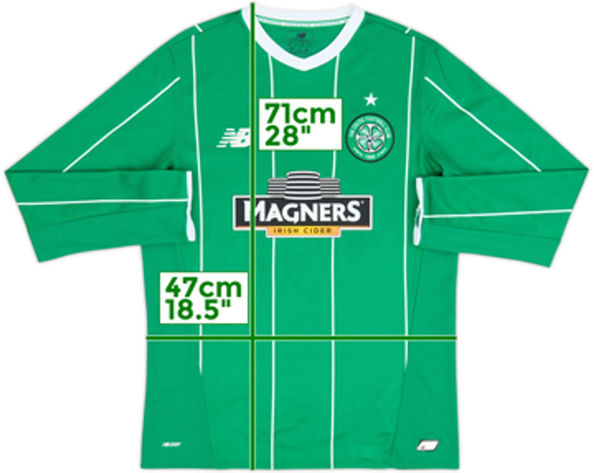 2015-16 Celtic Away L/S Shirt - 8/10 - (S)