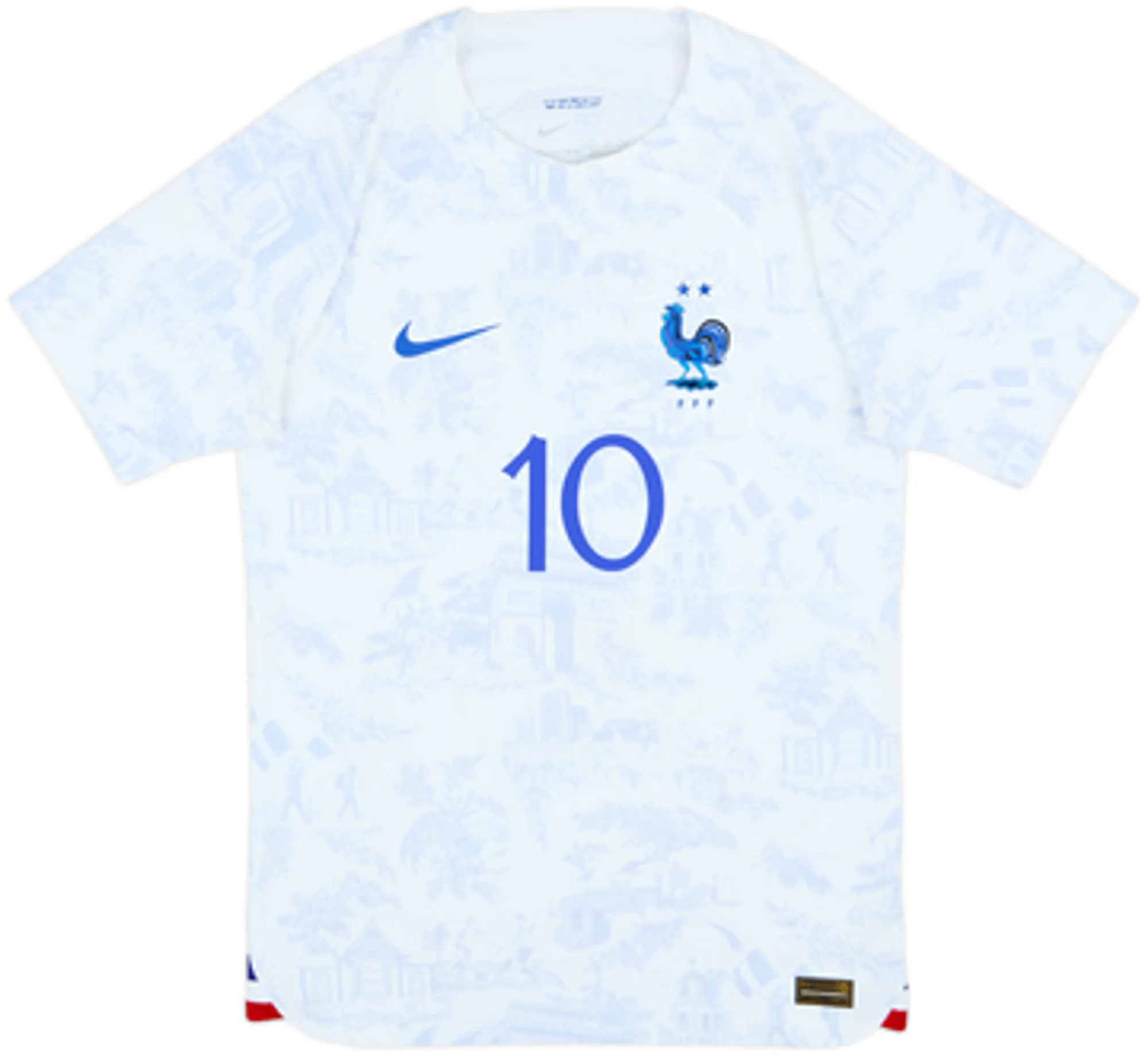 2022-23 France Authentic Away Shirt Mbappe #10 - 9/10 - (S)