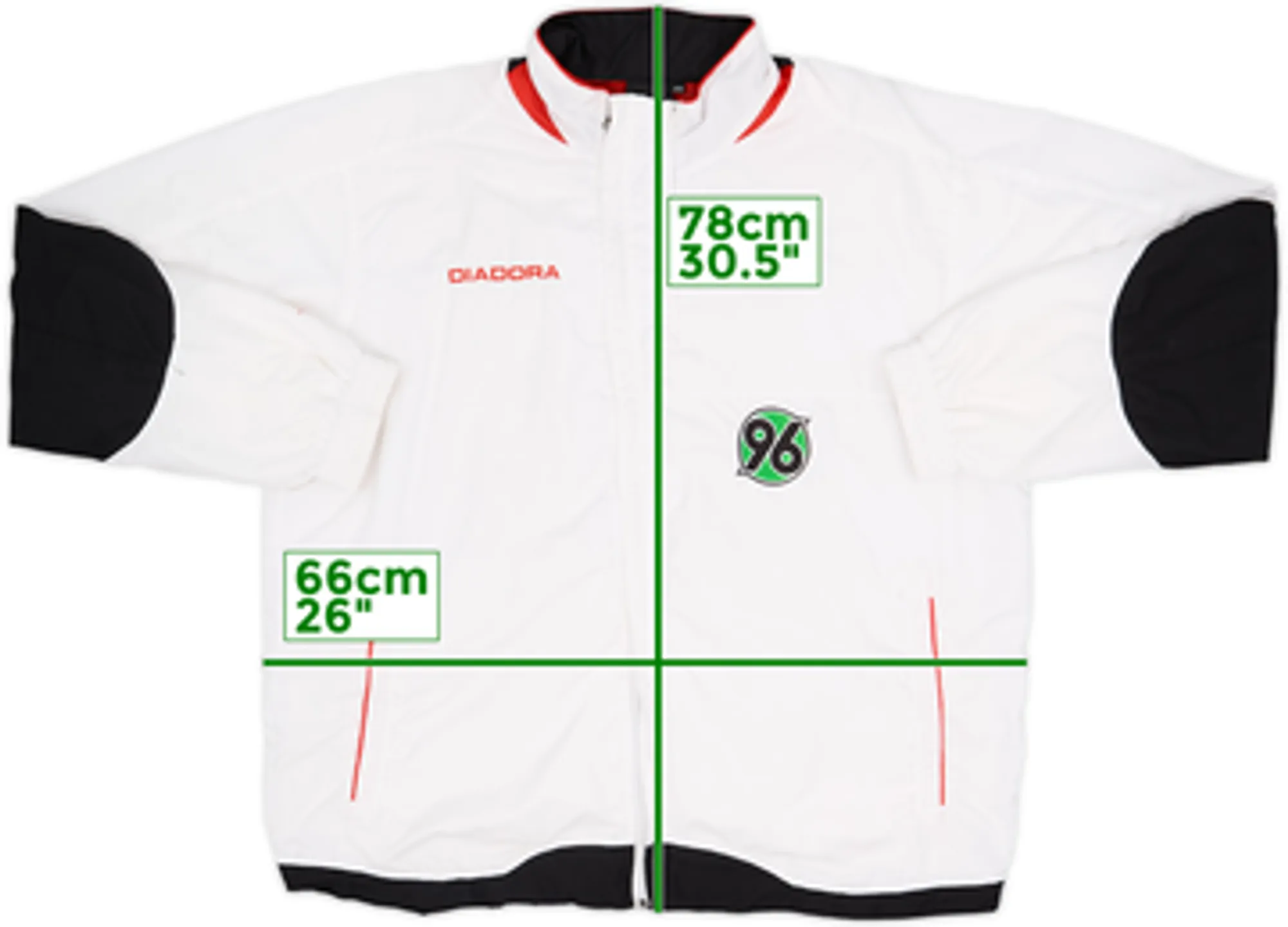 2005-06 Hannover 96 Diadora Track Jacket - 8/10 - (XXL)