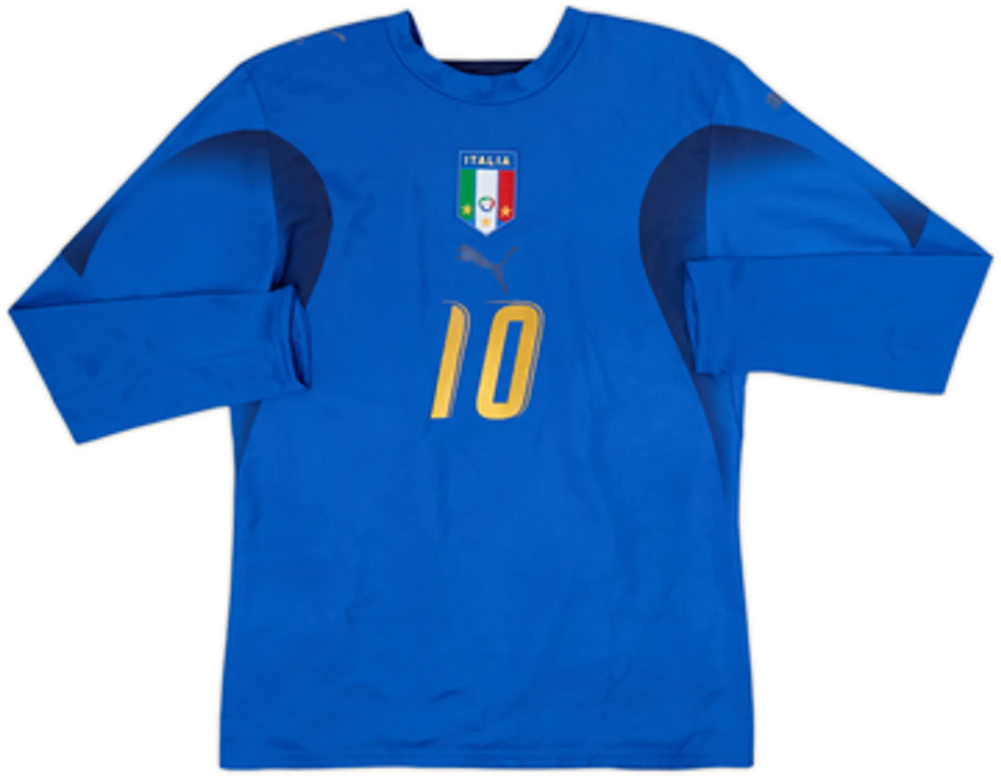 2006 Italy Home L/S Shirt Totti #10 - 4/10 - (S)