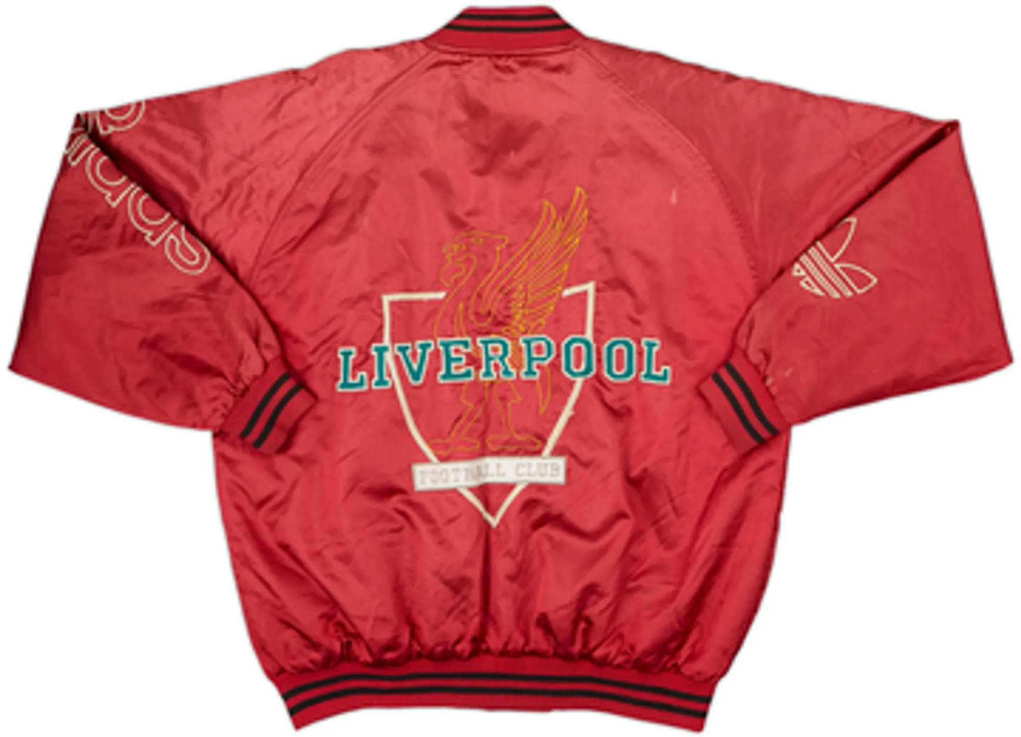 1991-93 Liverpool adidas Padded Bomber Jacket - 8/10 - (L)