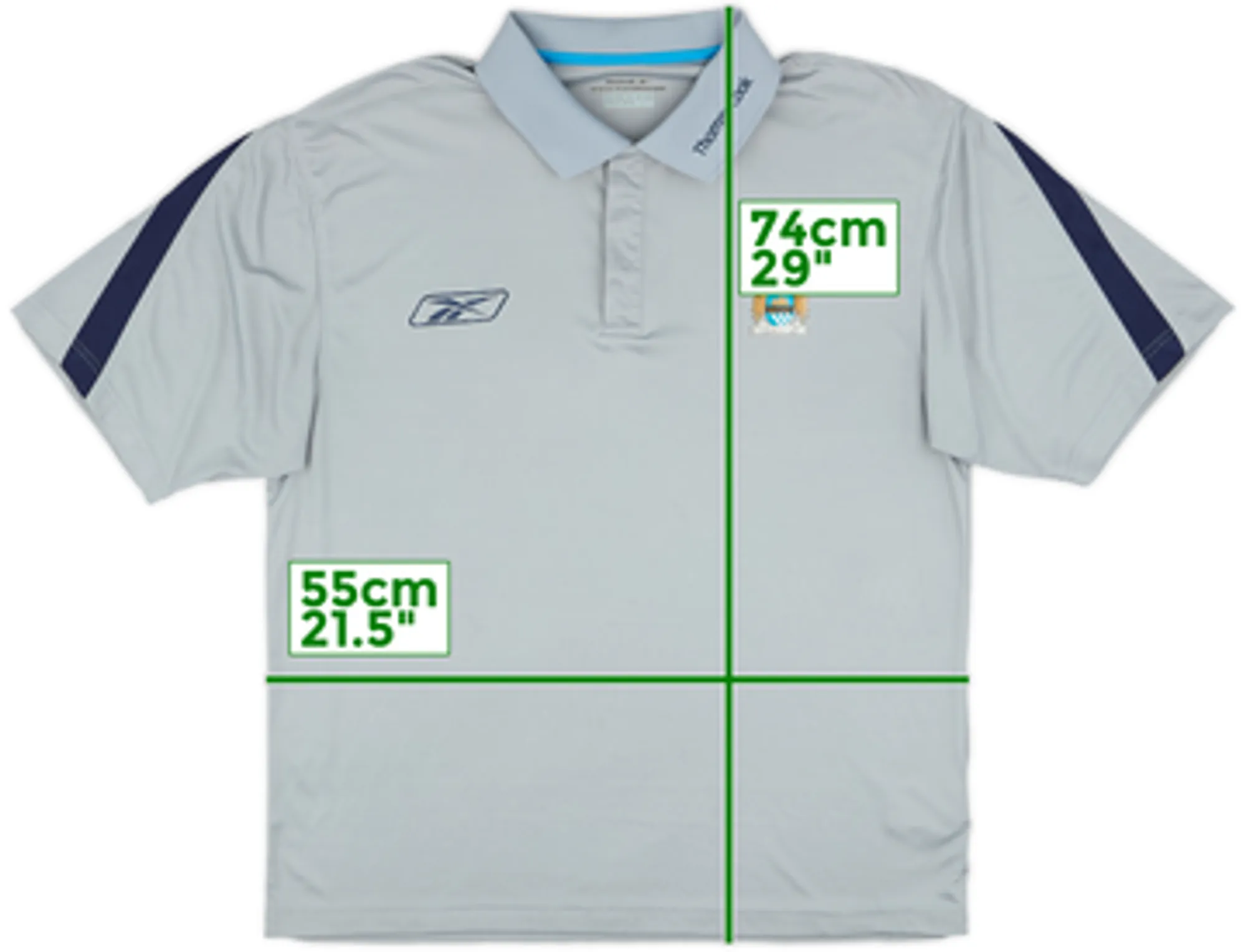 2006-07 Manchester City Reebok Polo Shirt - 8/10 - (L)