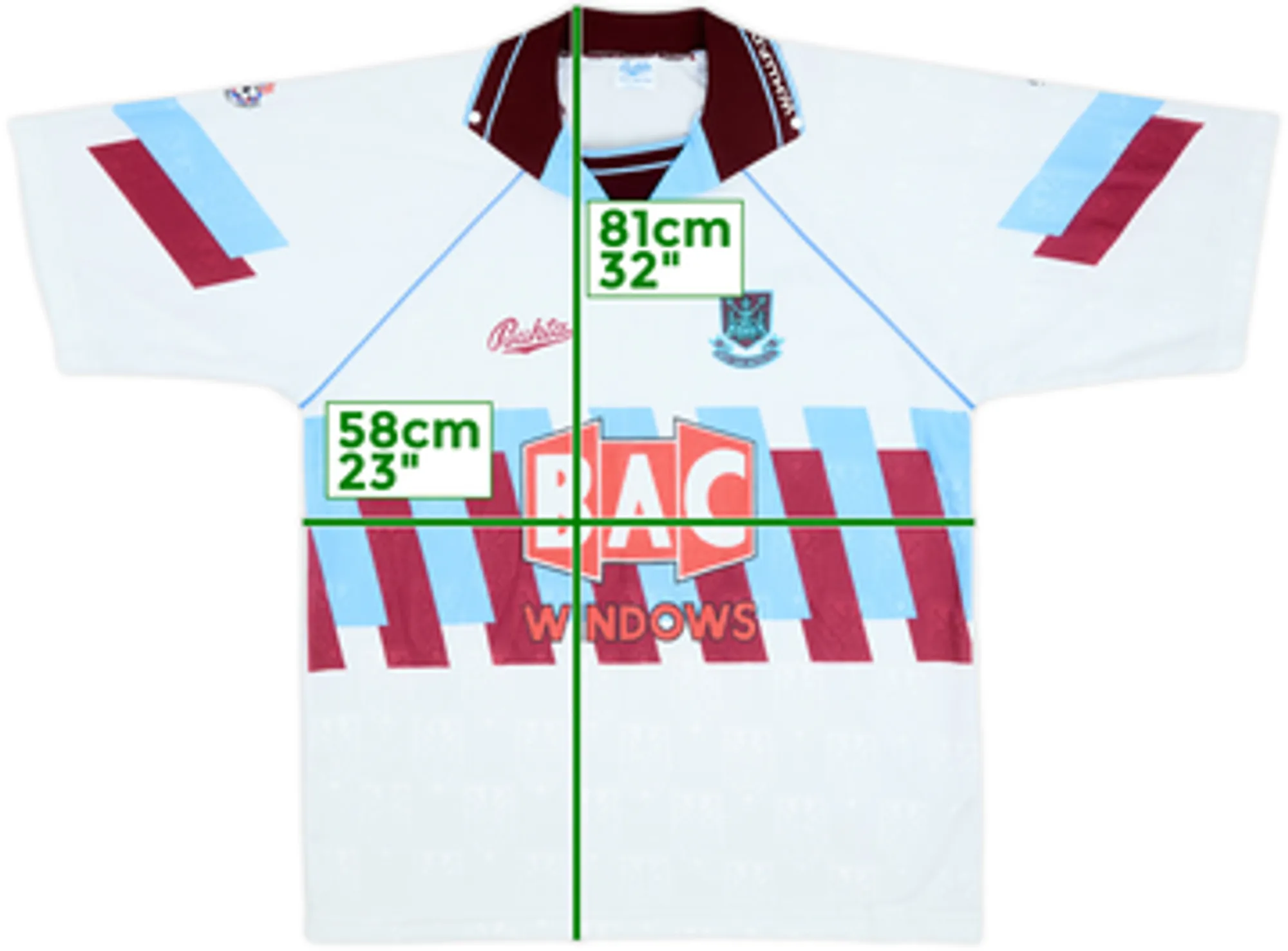 1991-92 West Ham United Third Shirt - 9/10 - (L)