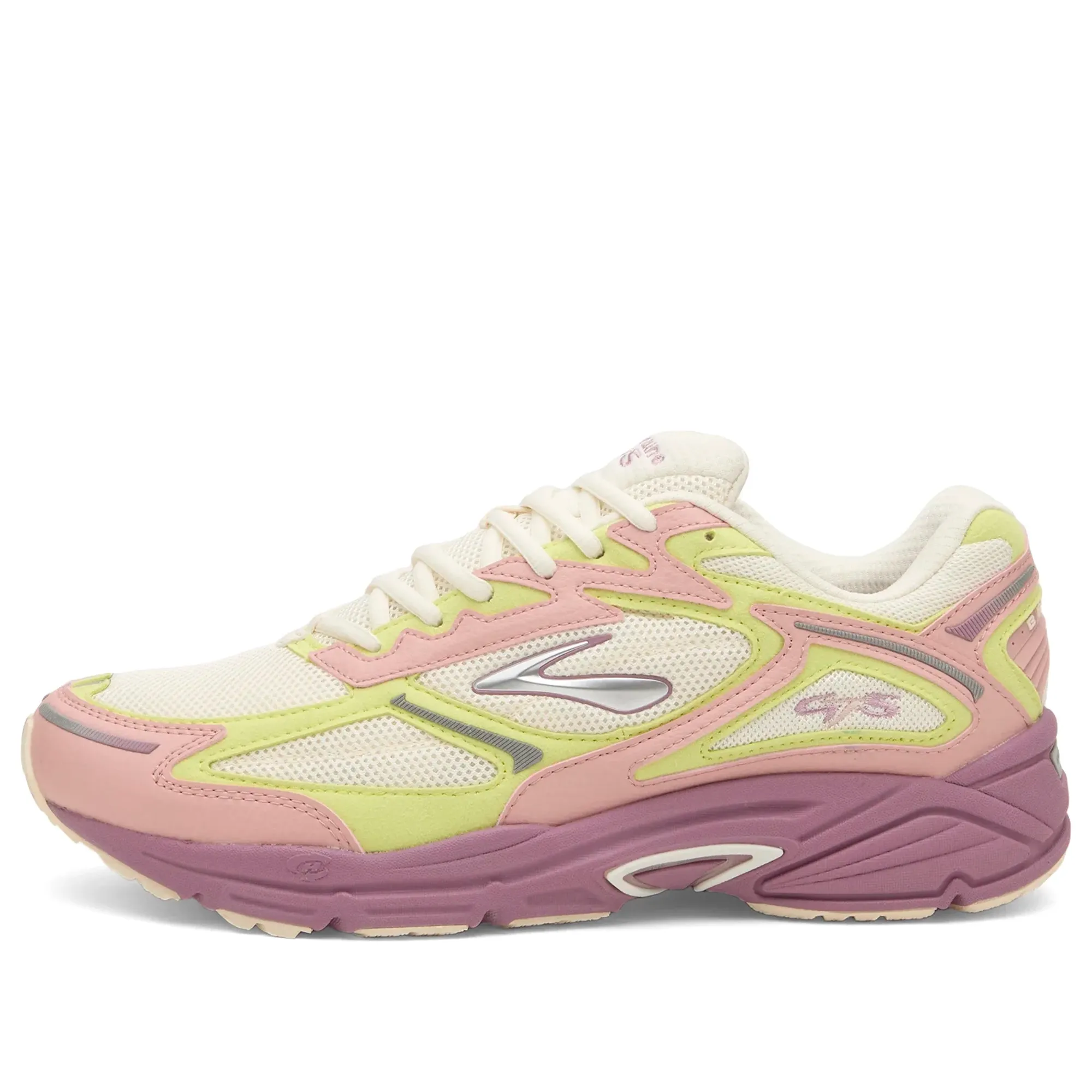 Brooks Men's Adrenaline GTS 4 Sneaker Vanilla Ice/Pale Mauve/Sunny Lime