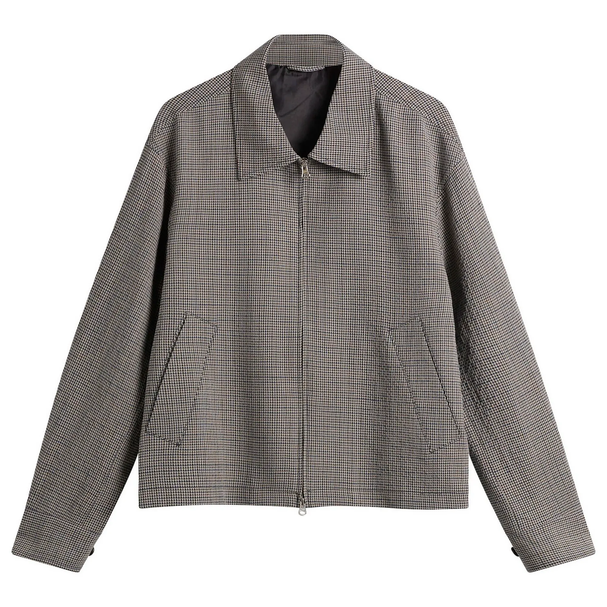 mfpen Men's Check Cropped Mail Jacket Taupe