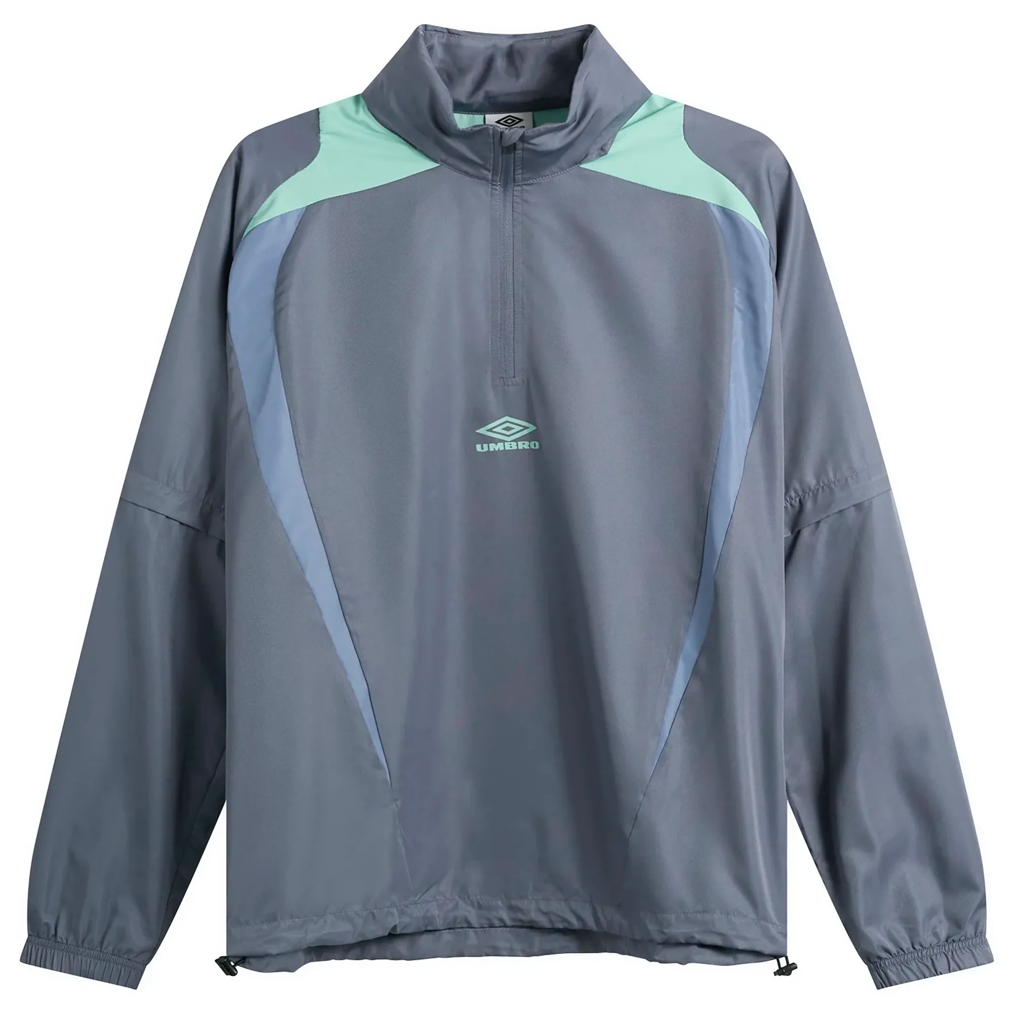 Umbro Men's Zip Off Sleeve Wind Jacket Grisaille/Ocean Wave/Infinity
