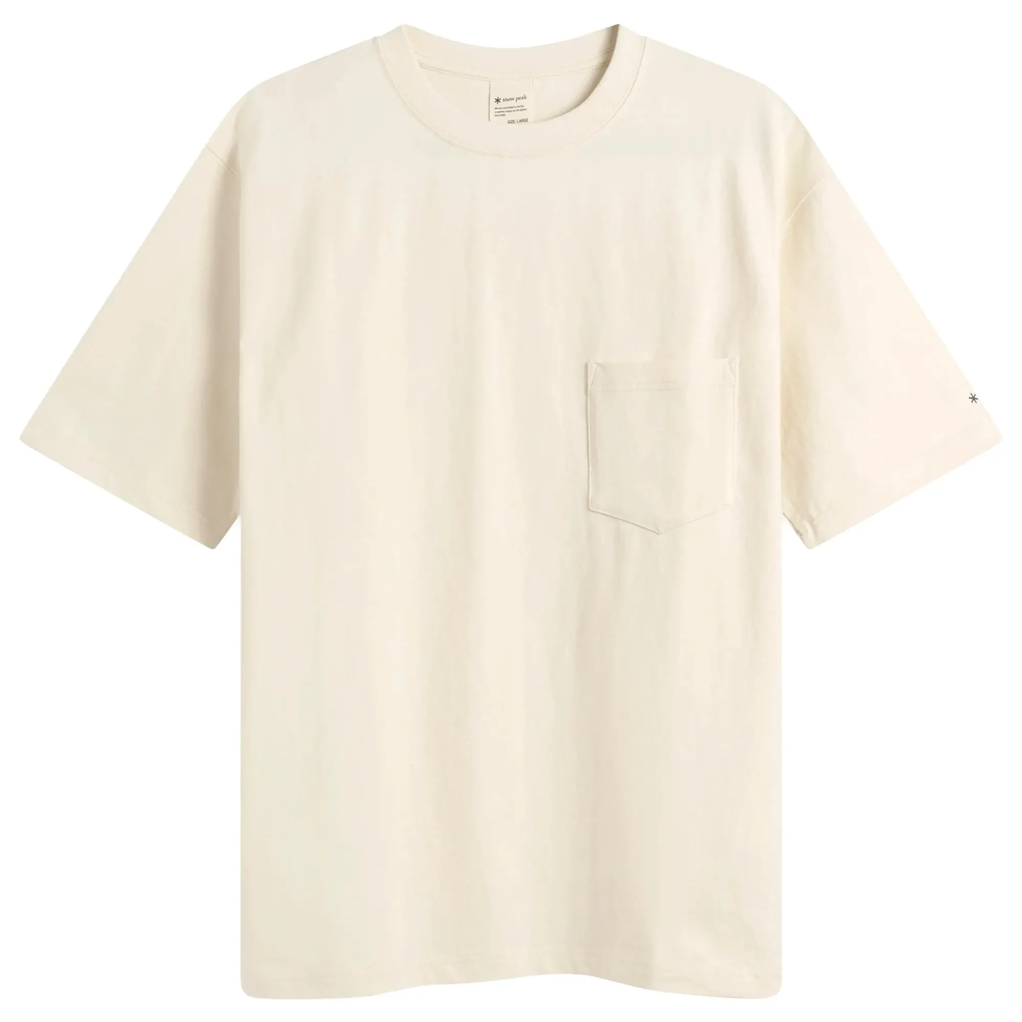 Snow Peak Men's Recycled Cotton T-Shirt Oatmeal