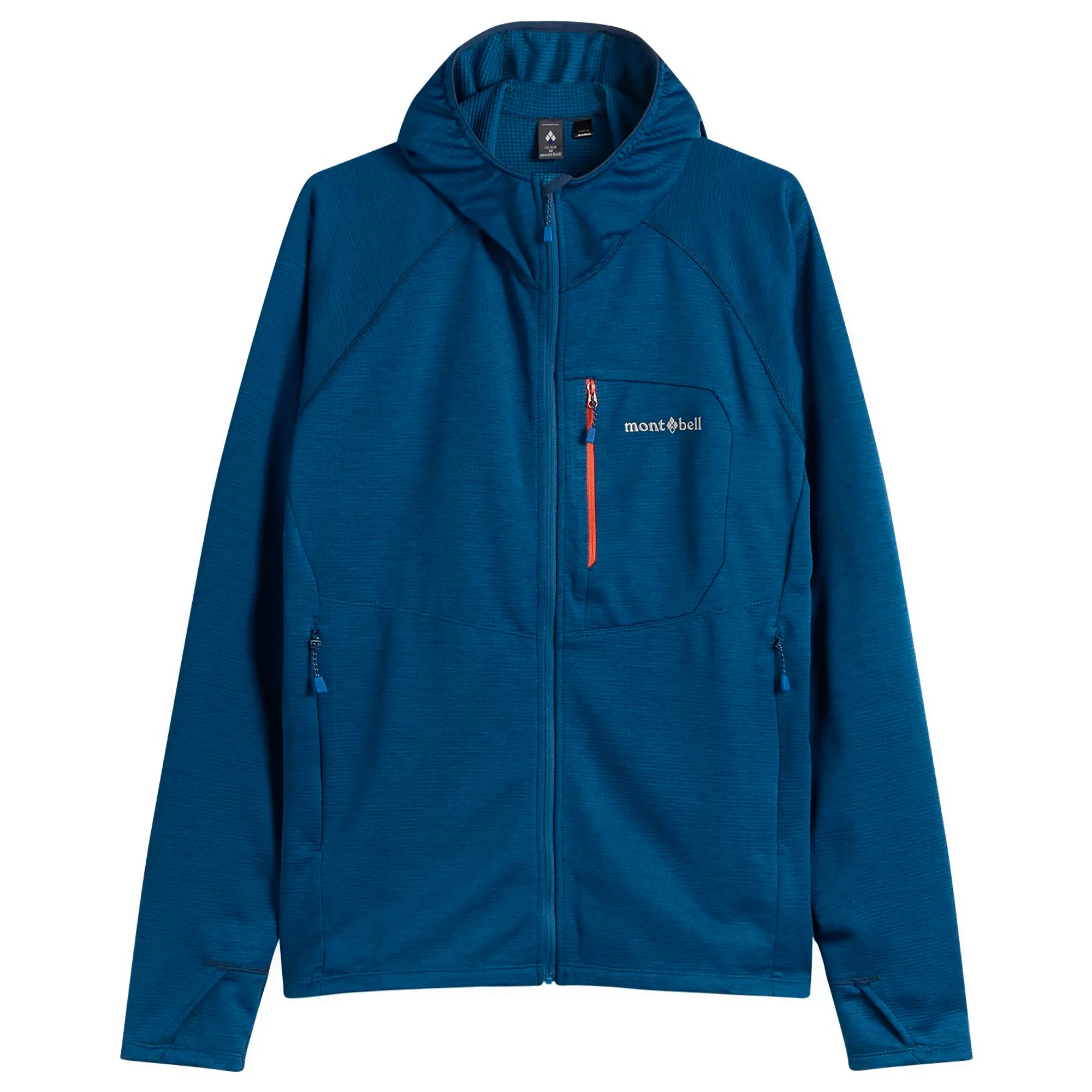 Montbell Men's Climagrid Hooded Jacket Blue Green
