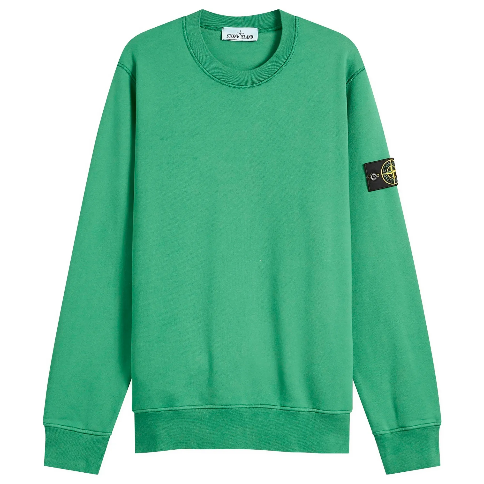 Stone Island Men's Garment Dyed Crew Neck Sweatshirt Malachite