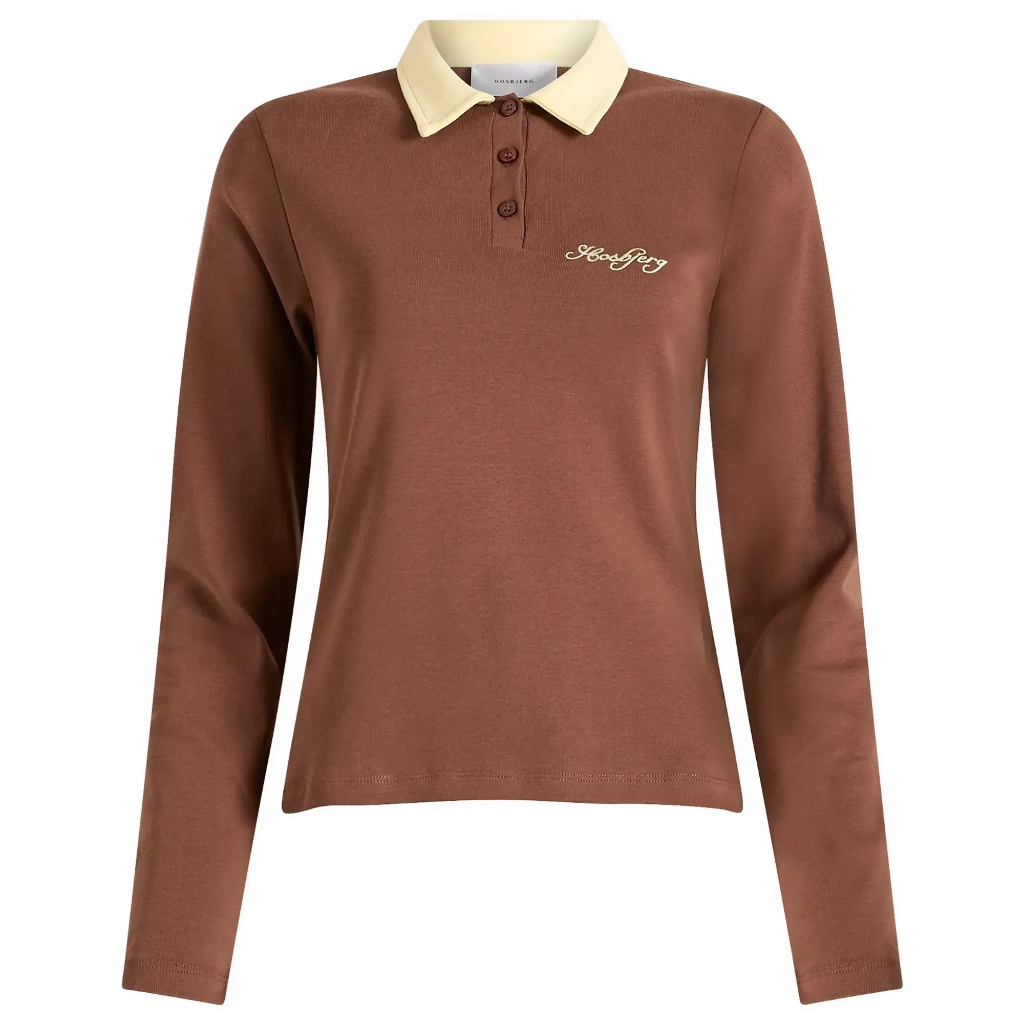 Hosbjerg Women's Babette Polo Shirt Brown/Yellow