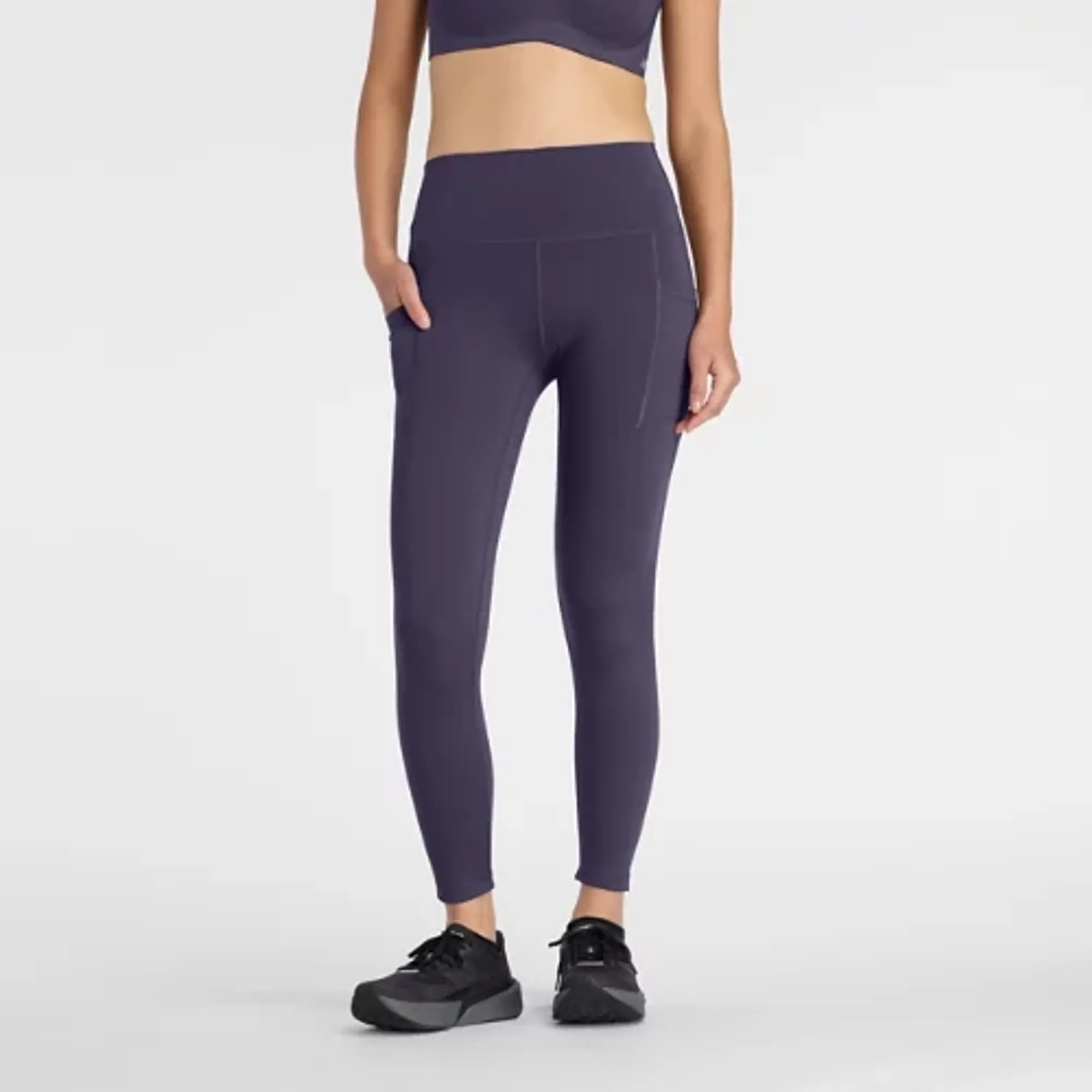New Balance Women's RC Pocket Legging 25 in Purple Poly Knit